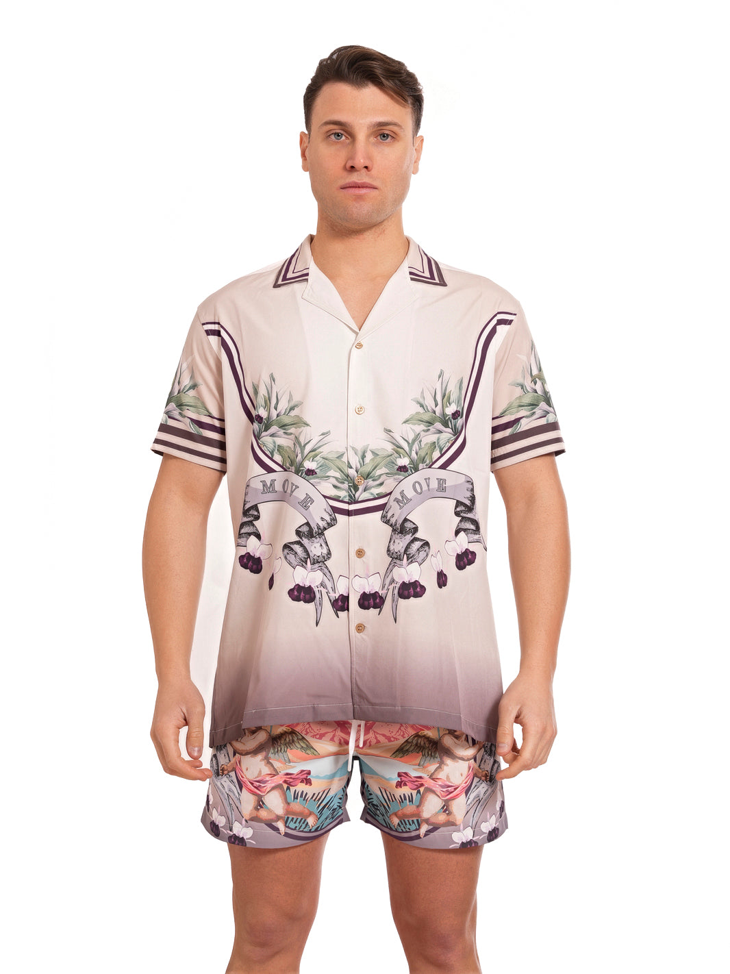 ANGEL Printed Bowling Shirt