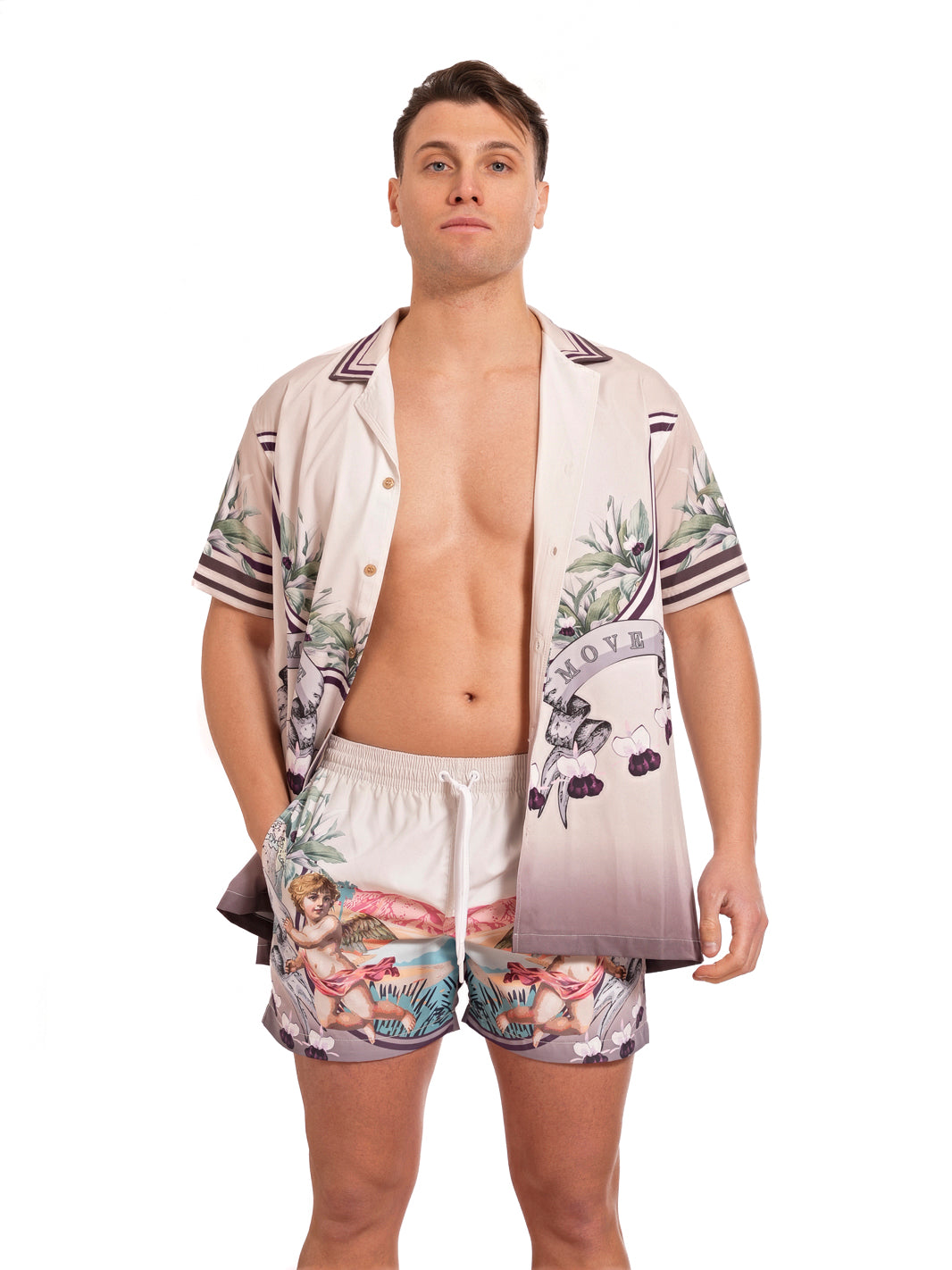ANGEL Printed Bowling Shirt