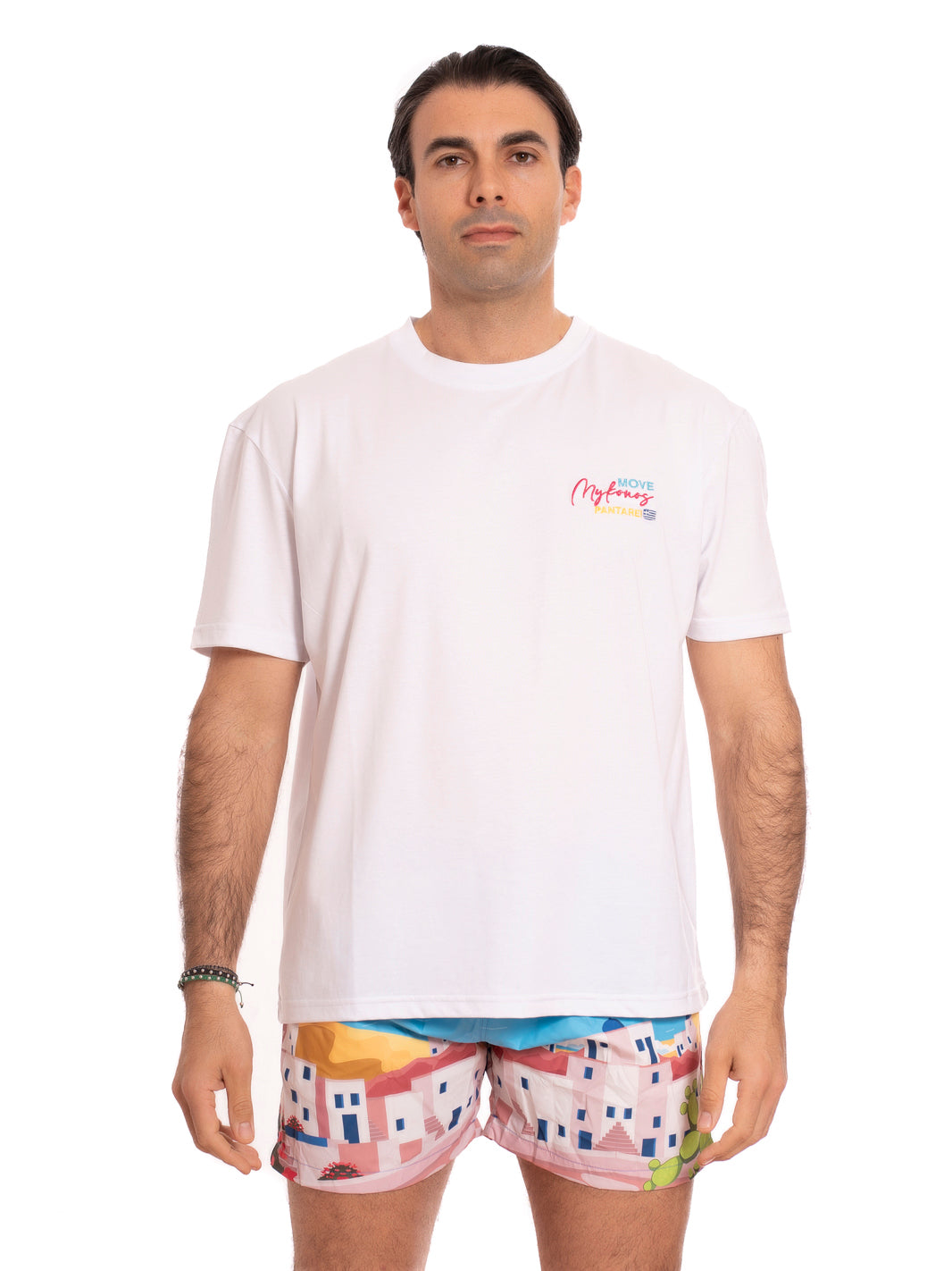 T-shirt inserto Mykonos BIANCO