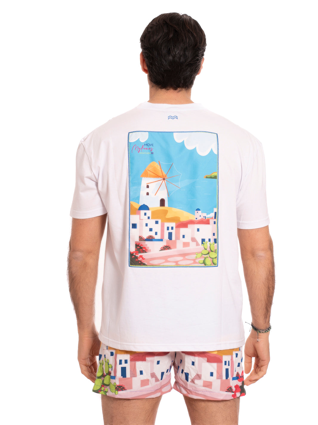 T-shirt inserto Mykonos BIANCO