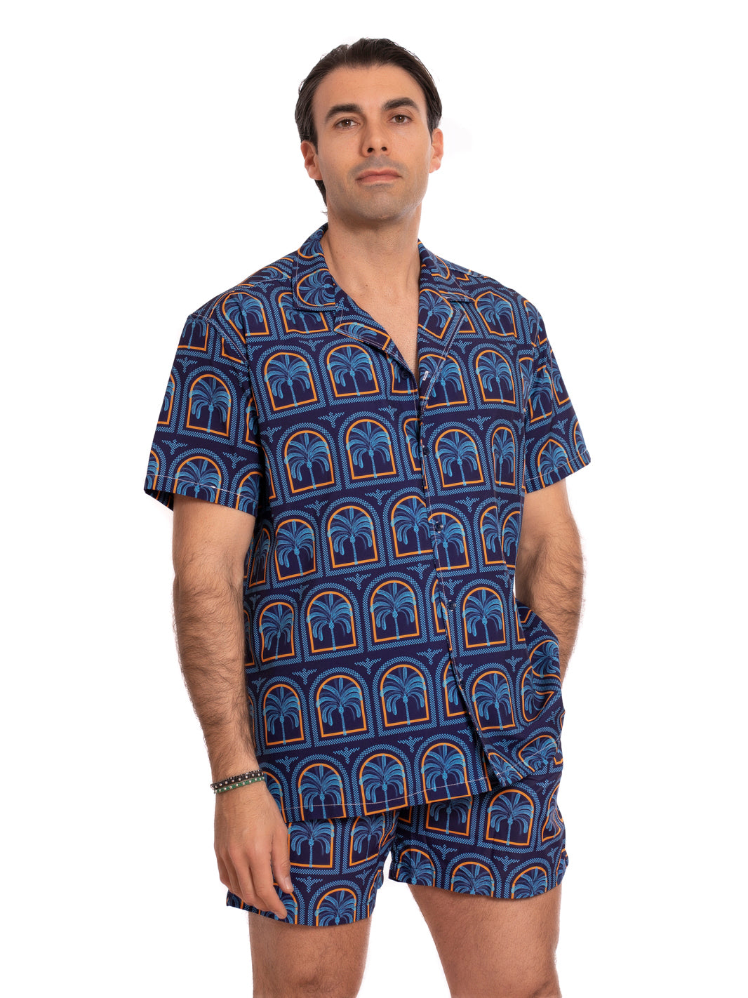 Printed Bowling Shirt PRINT F1