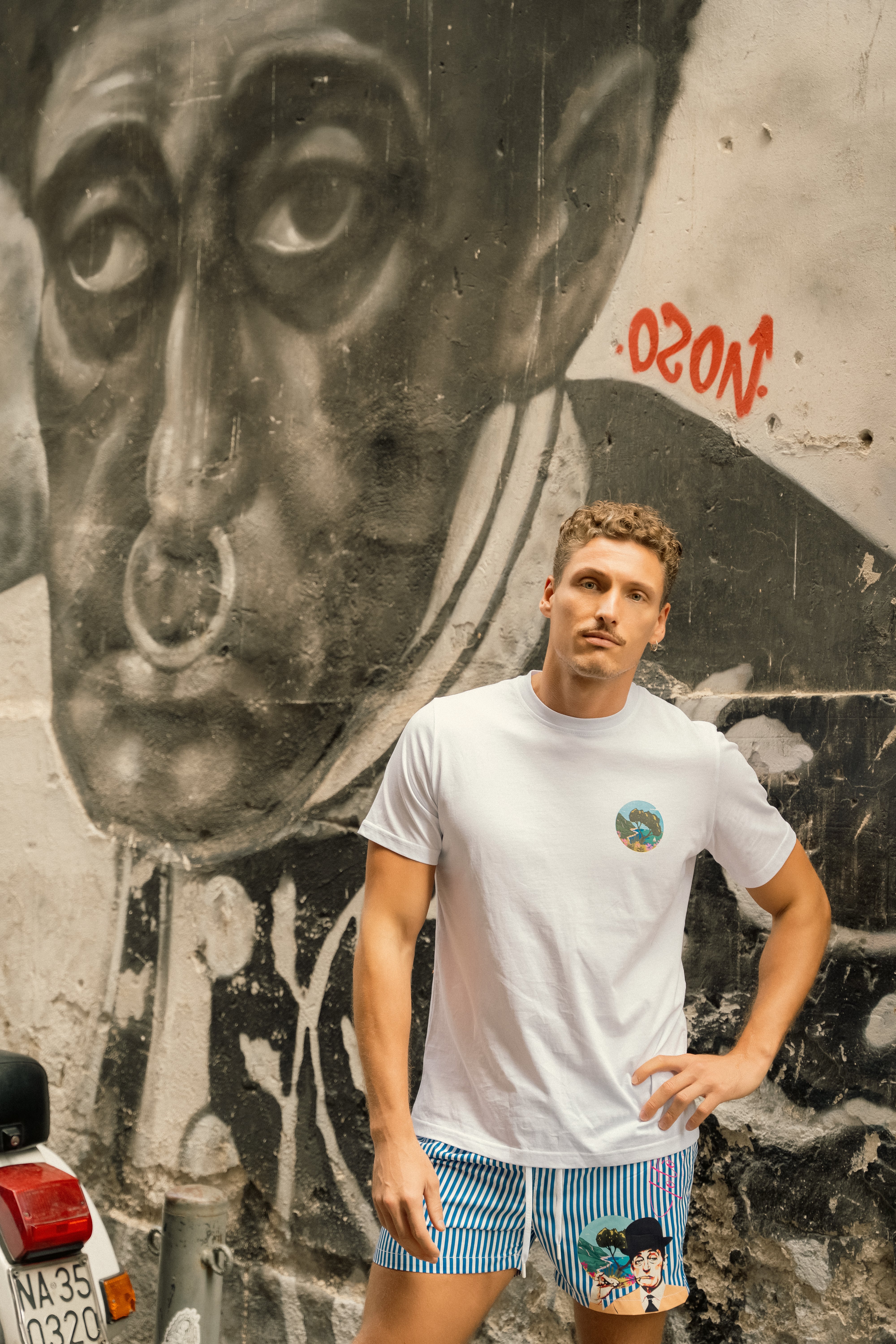 TOTO' WHITE PRINT T-SHIRT
