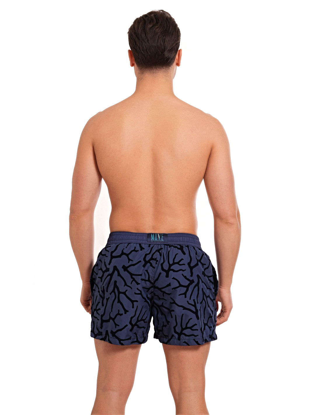 Boxer Guadalupe Blue Flock Print CORAL BLUE