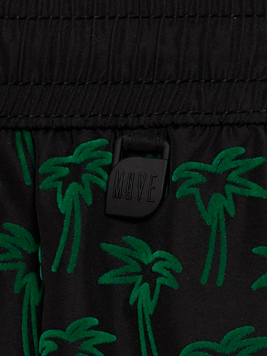 Boxer Guadalupe Black Flock Print PALM GREEN