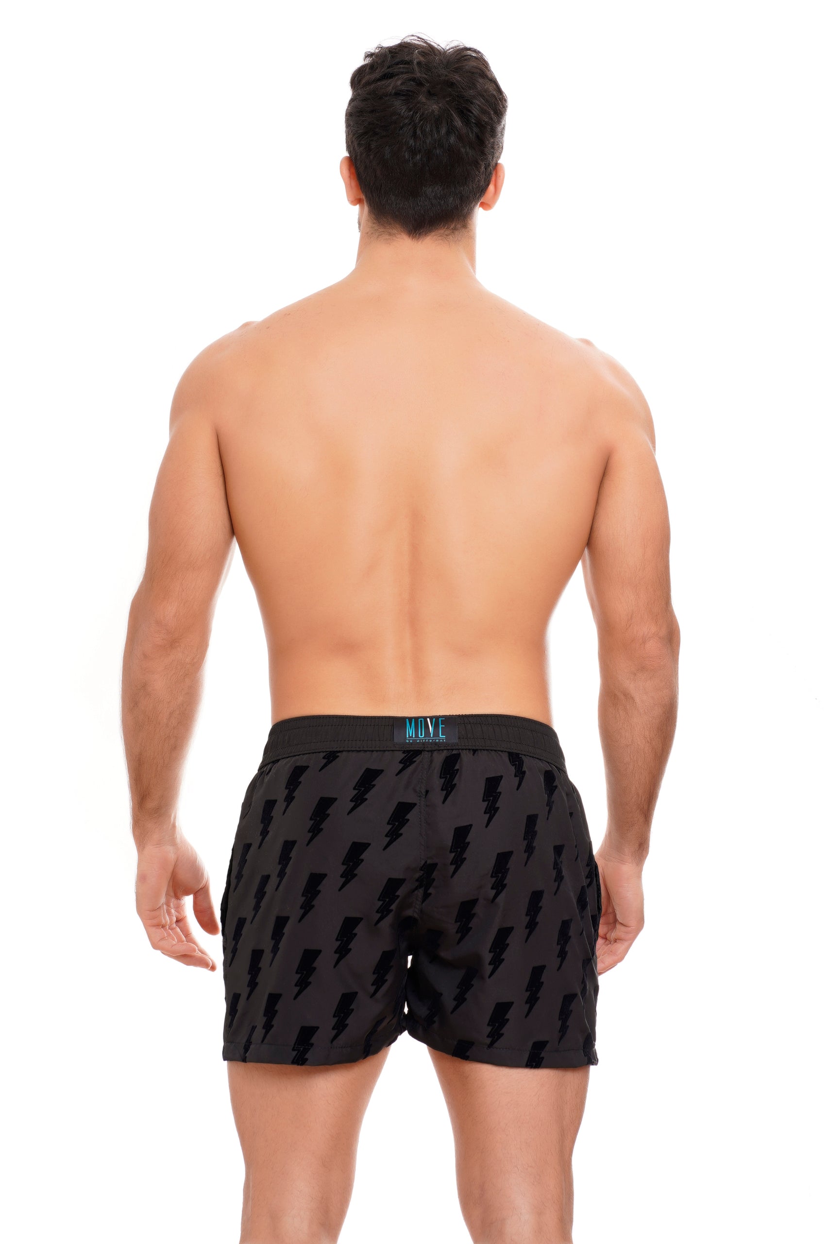 GUADALUPE BOXER BLACK FLOCK LIGHTNING PRINT