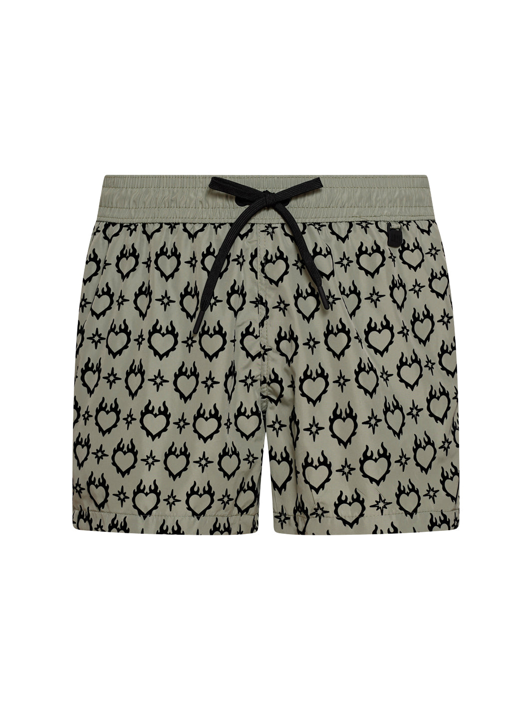 Boxer Guadalupe Green Flock Print BLACK HEART