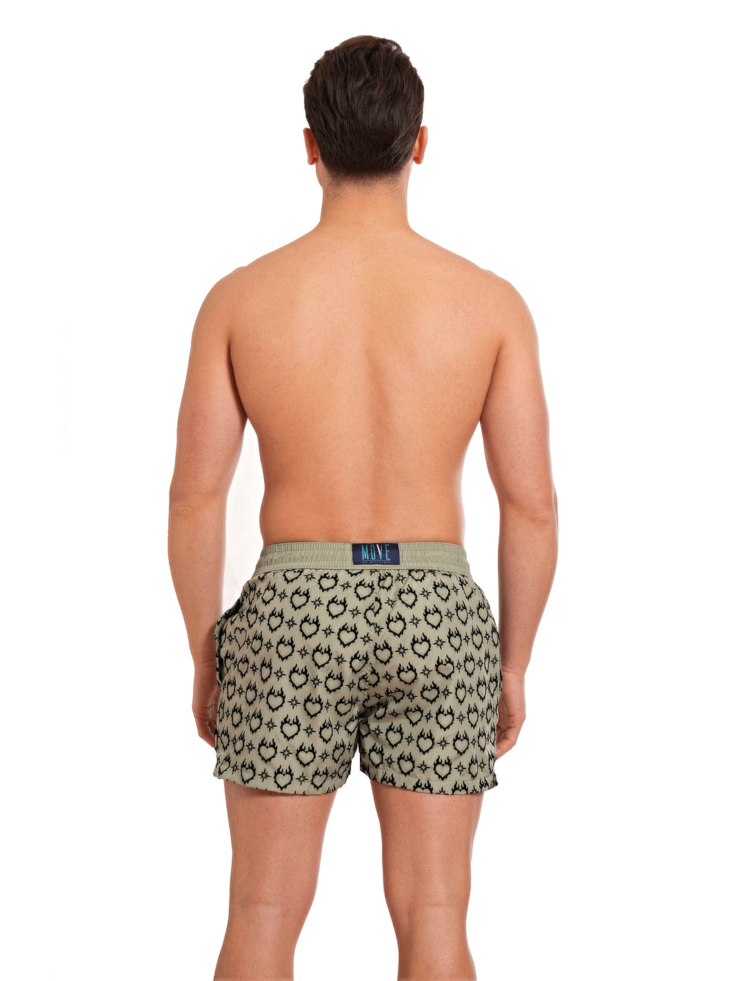 Boxer Guadalupe Green Flock Print BLACK HEART