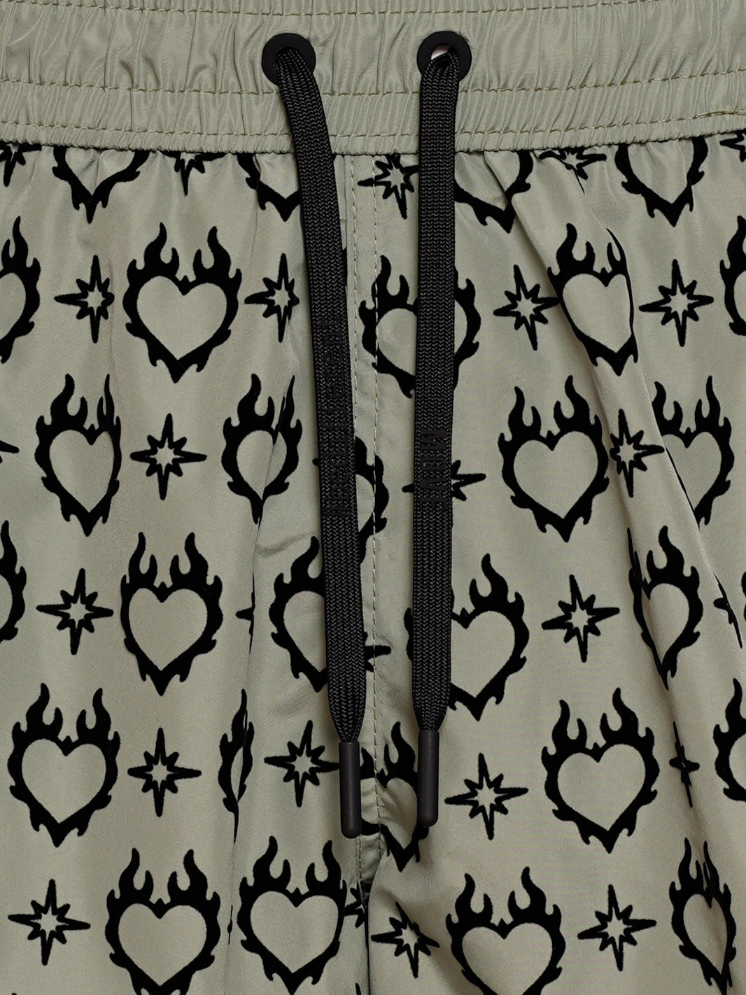 Boxer Guadalupe Green Flock Print BLACK HEART