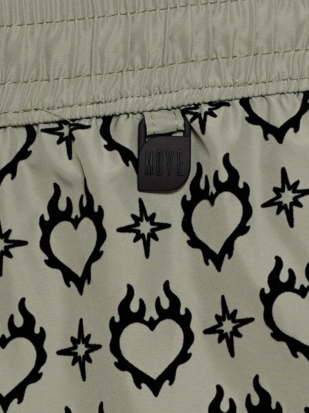 Boxer Guadalupe Green Flock Print BLACK HEART