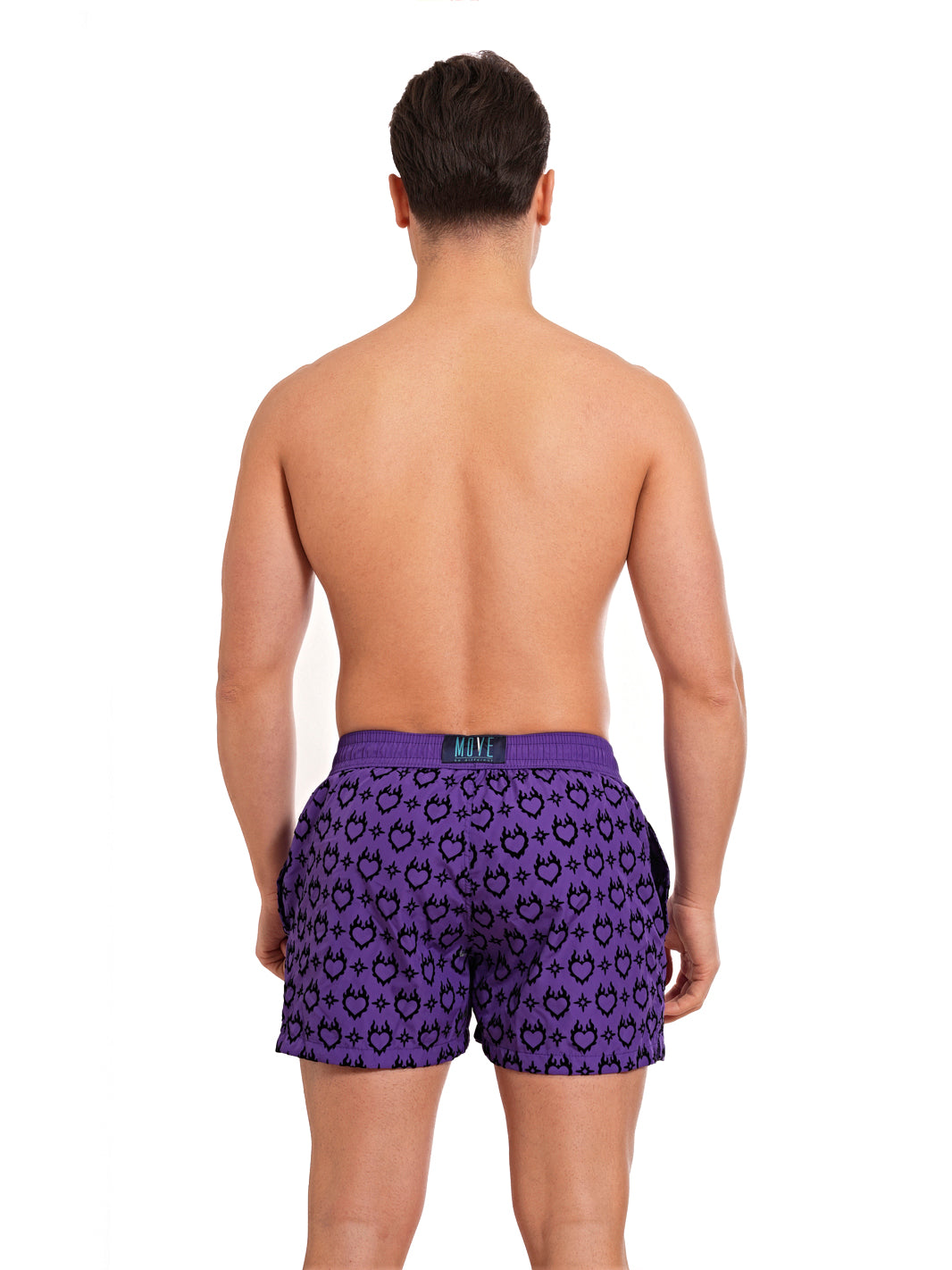 Boxer Guadalupe Purple Flock Print BLACK HEART