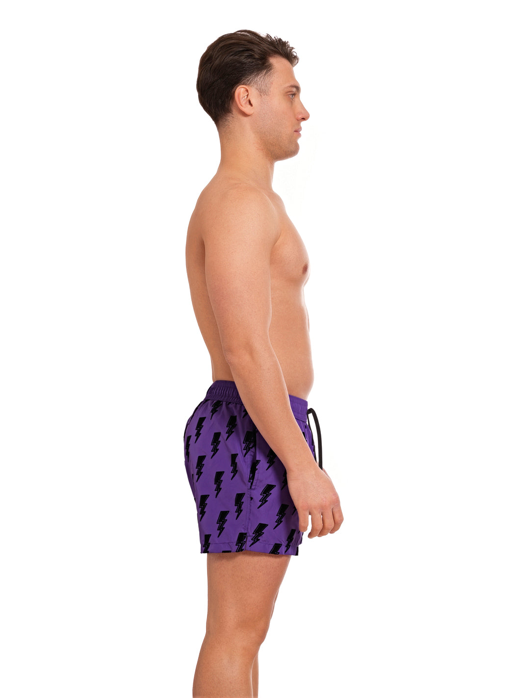 Boxer Guadalupe Purple Flock Print BLACK LIGHTNING