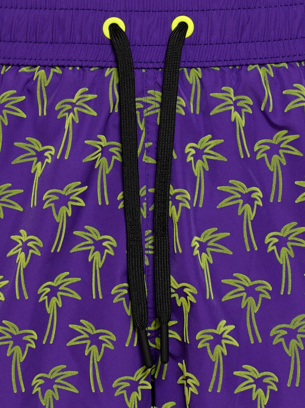 Boxer Guadalupe Purple Flock Print PALM YELLOW