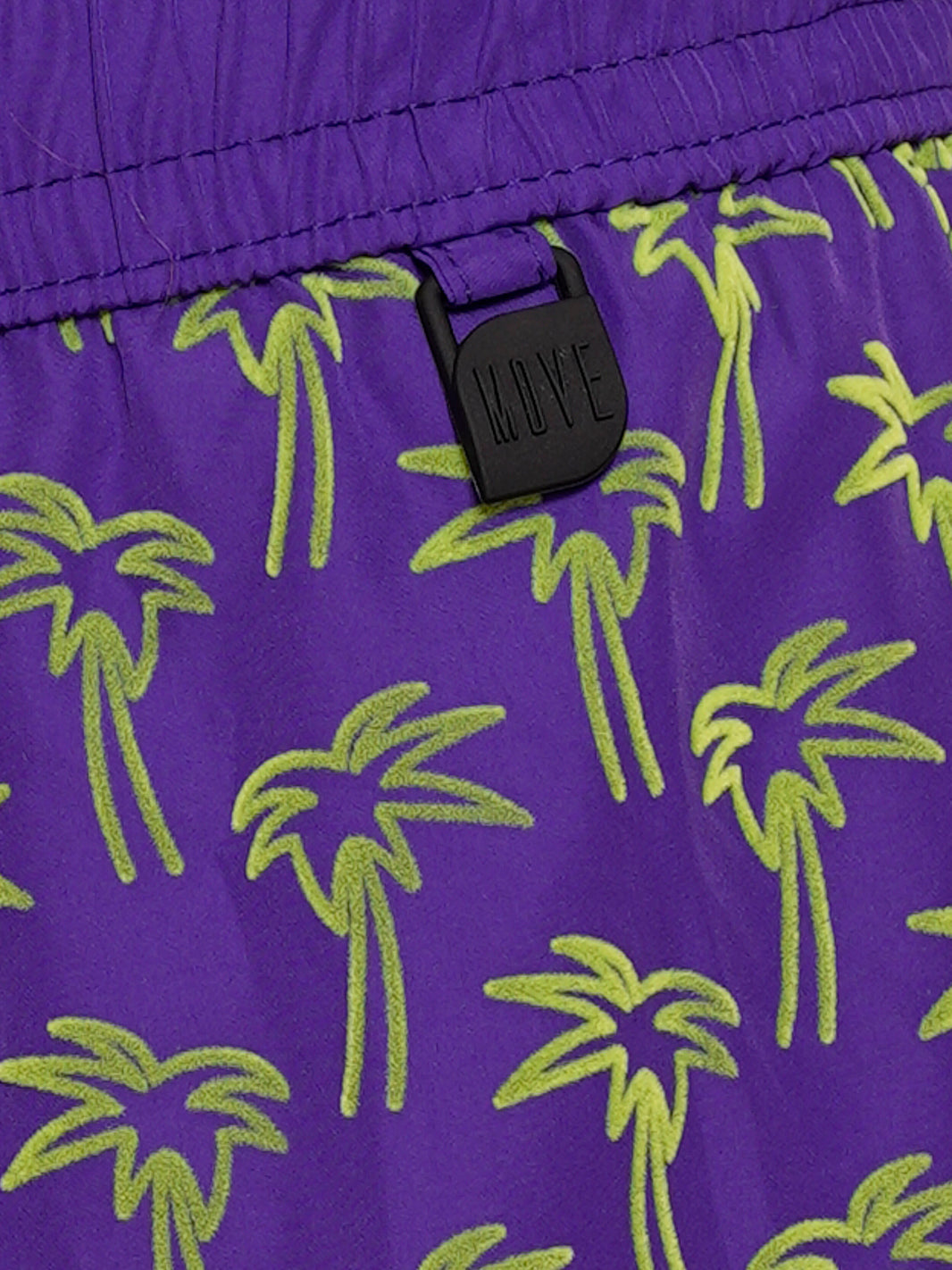 Boxer Guadalupe Purple Flock Print PALM YELLOW