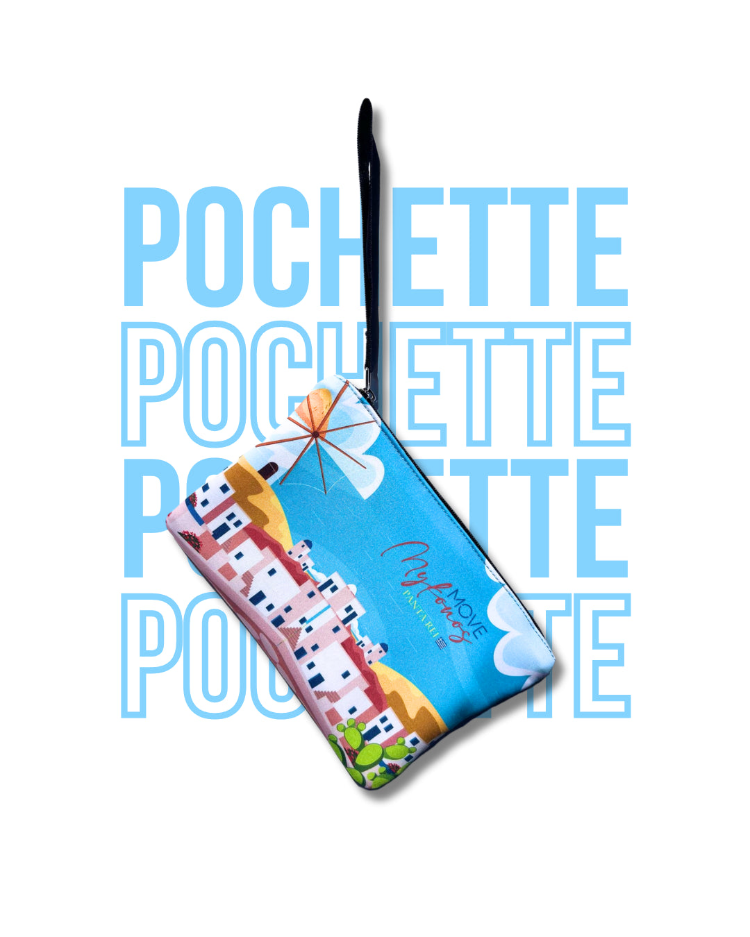 Pochette Magdalena stampata MYKONOS