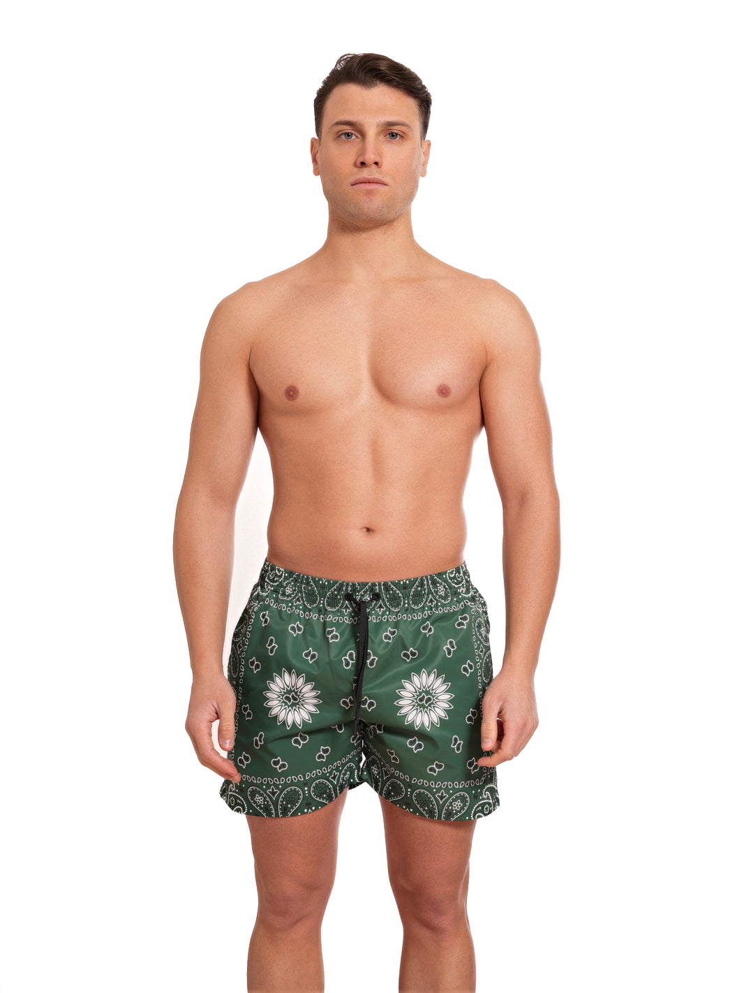Boxer Saint Vincent Printed GREEN BANDANA