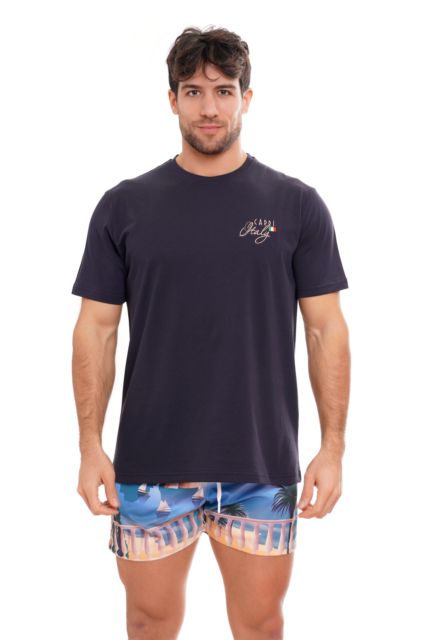 Capri insert T-shirt BLUE