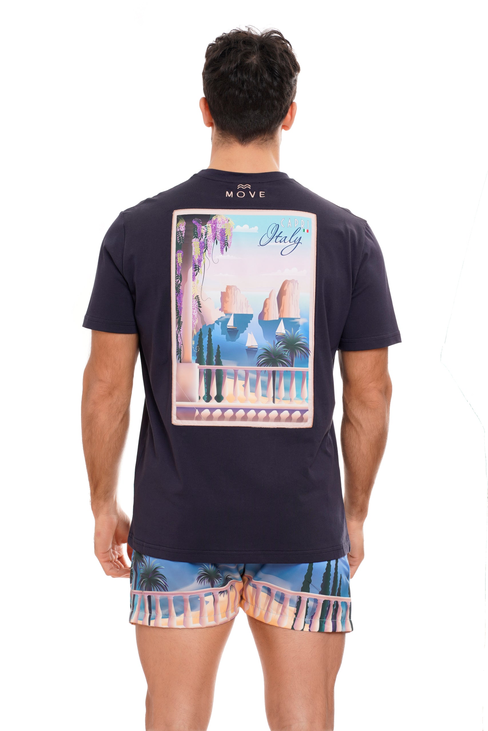 Capri insert T-shirt BLUE
