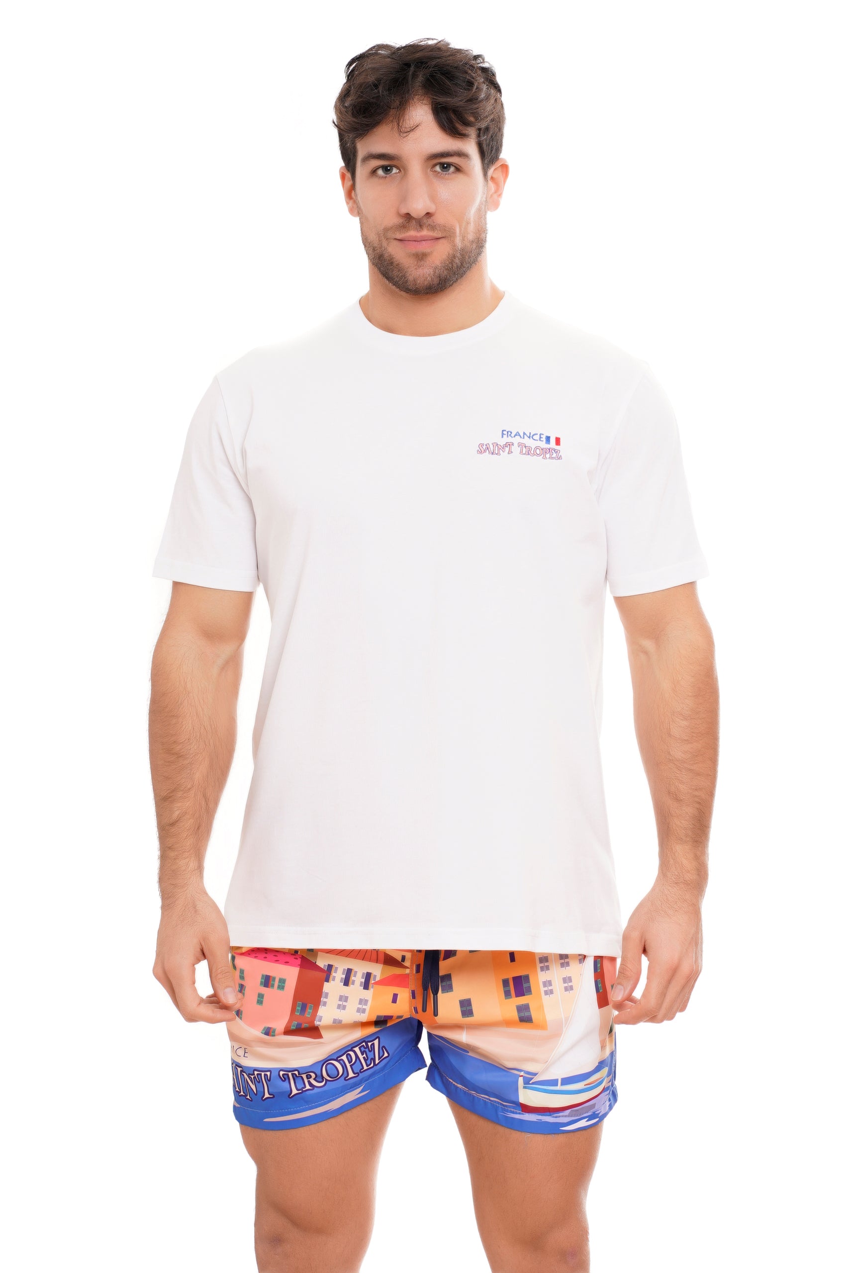 Saint Tropez insert T-shirt WHITE