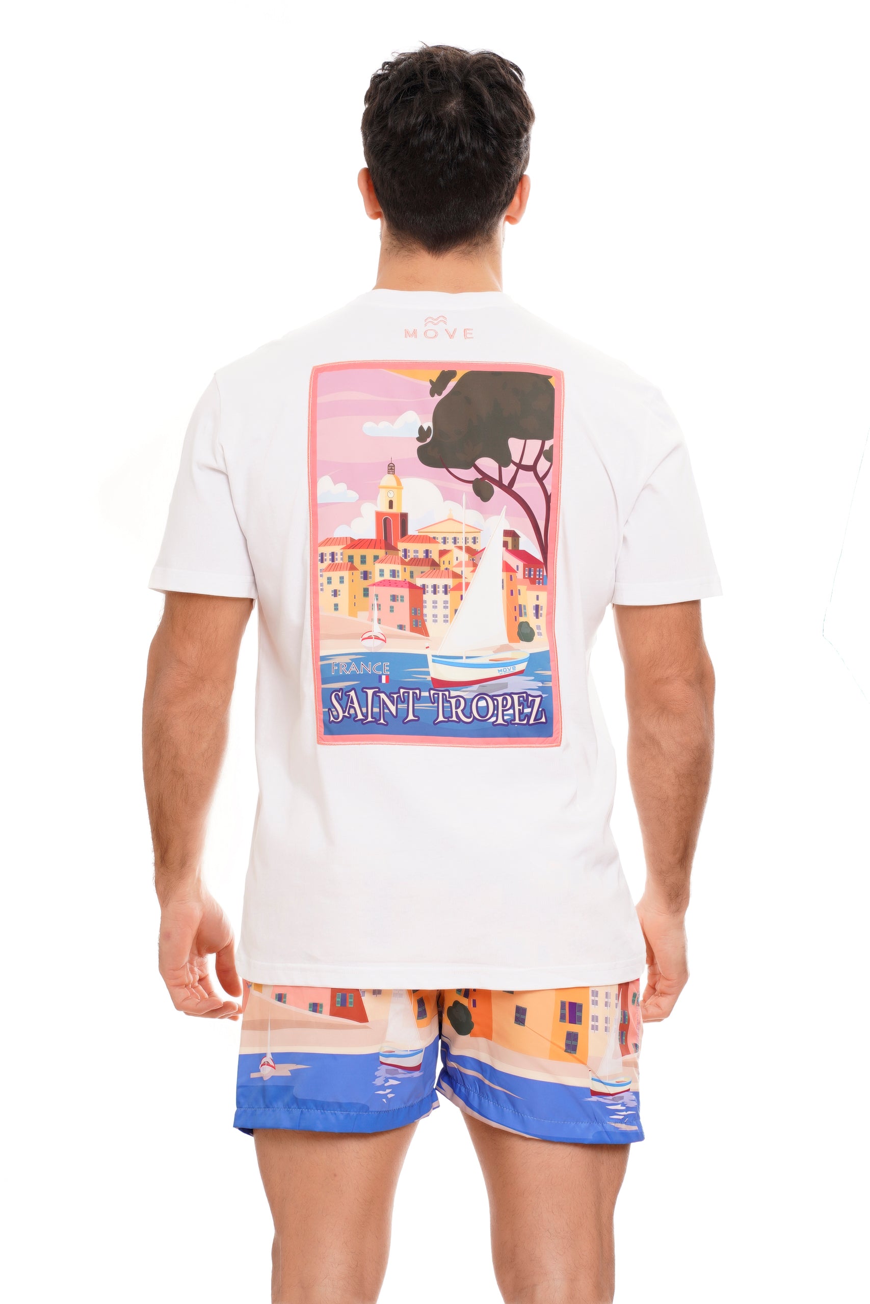Saint Tropez insert T-shirt WHITE