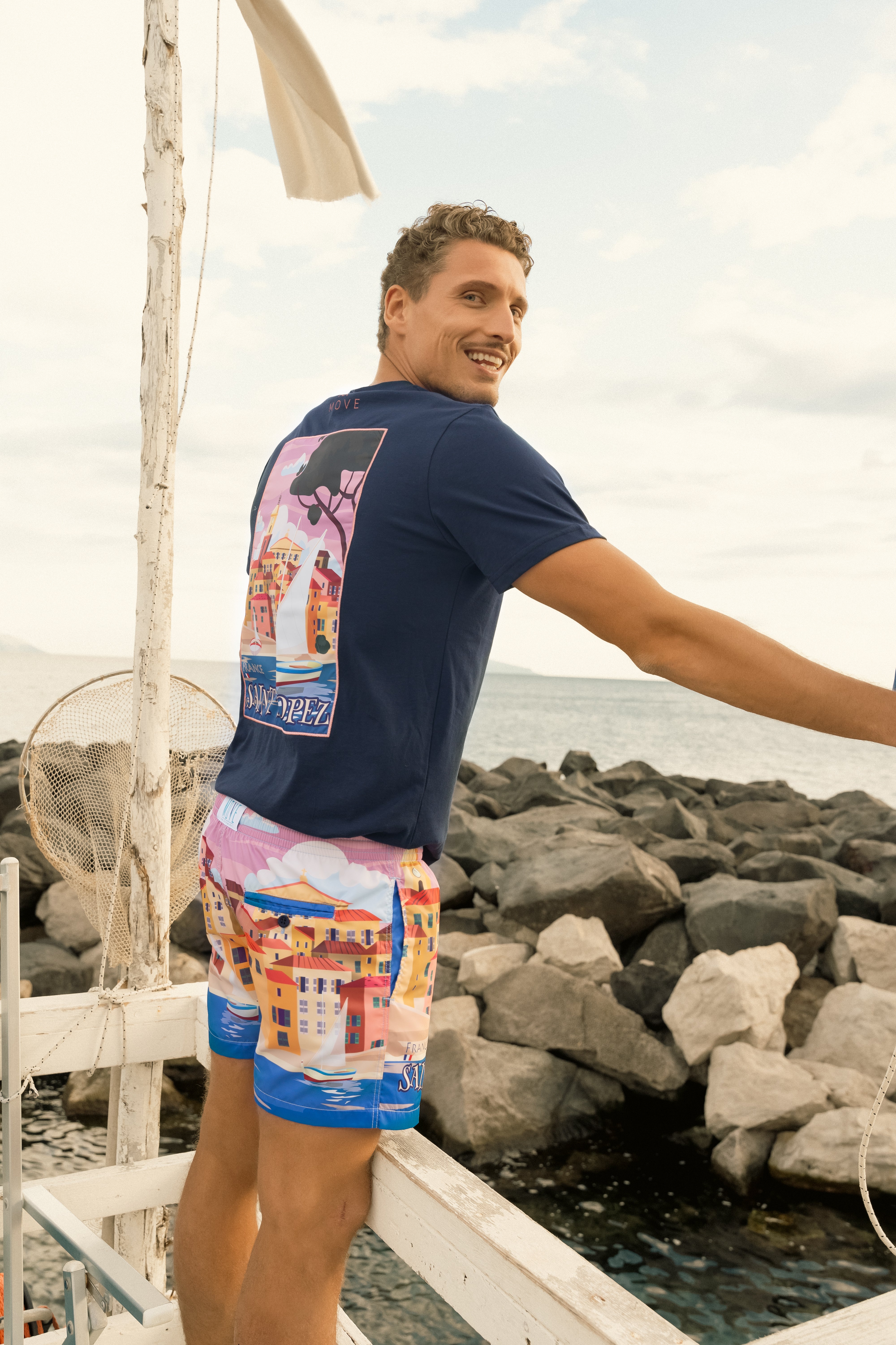 Saint Tropez BLUE insert t-shirt