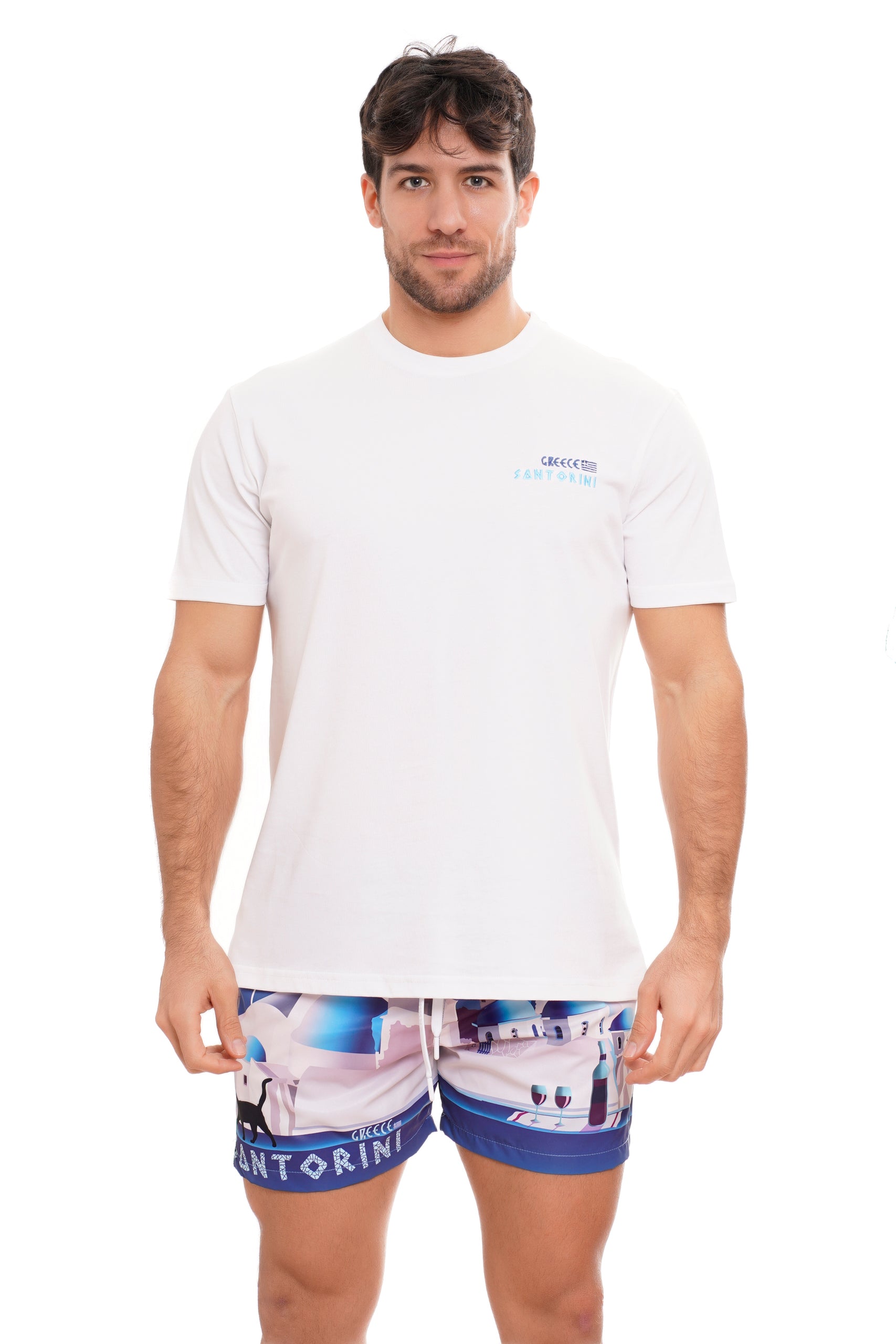 Santorini insert T-shirt WHITE