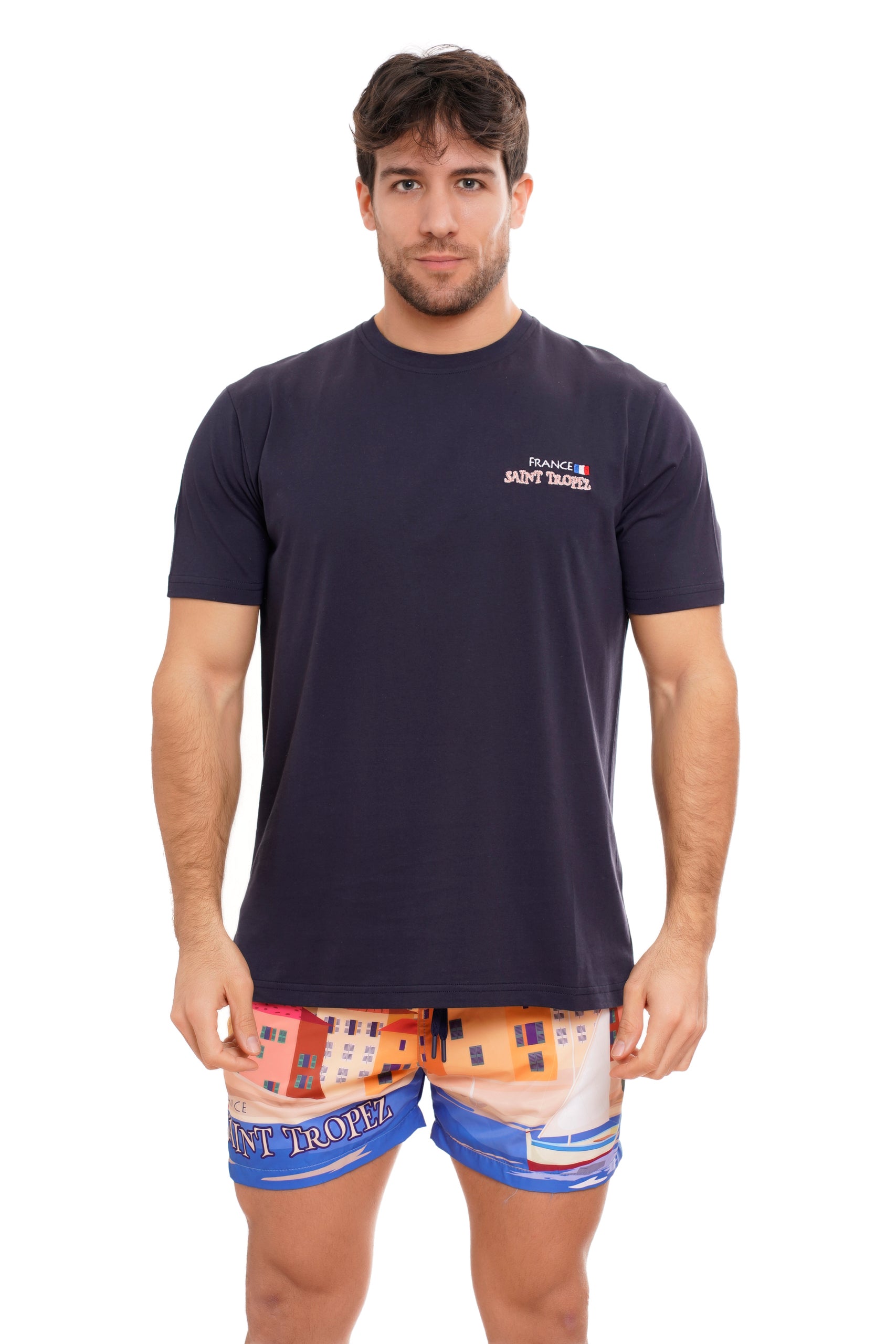 T-shirt inserto Santorini BLU