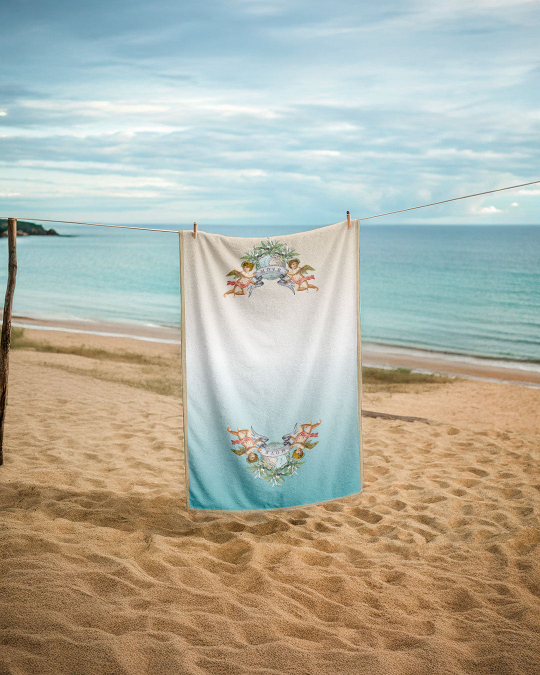 ANGEL printed microfiber towel