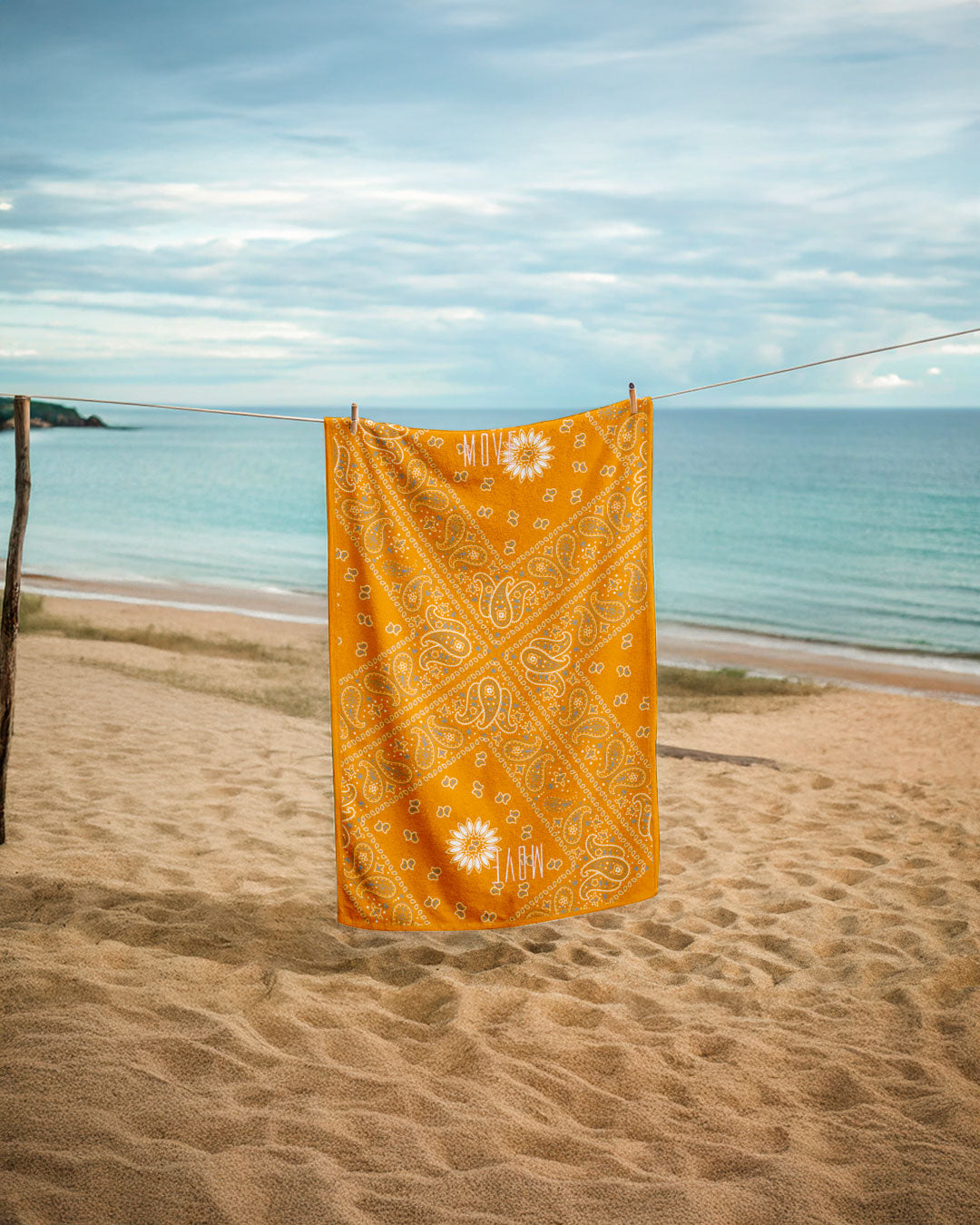 Printed microfiber towel BANDANA ORANGE