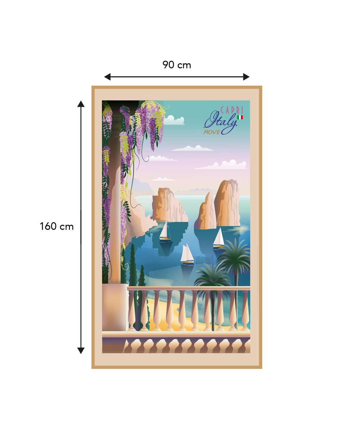 CAPRI printed microfiber towel