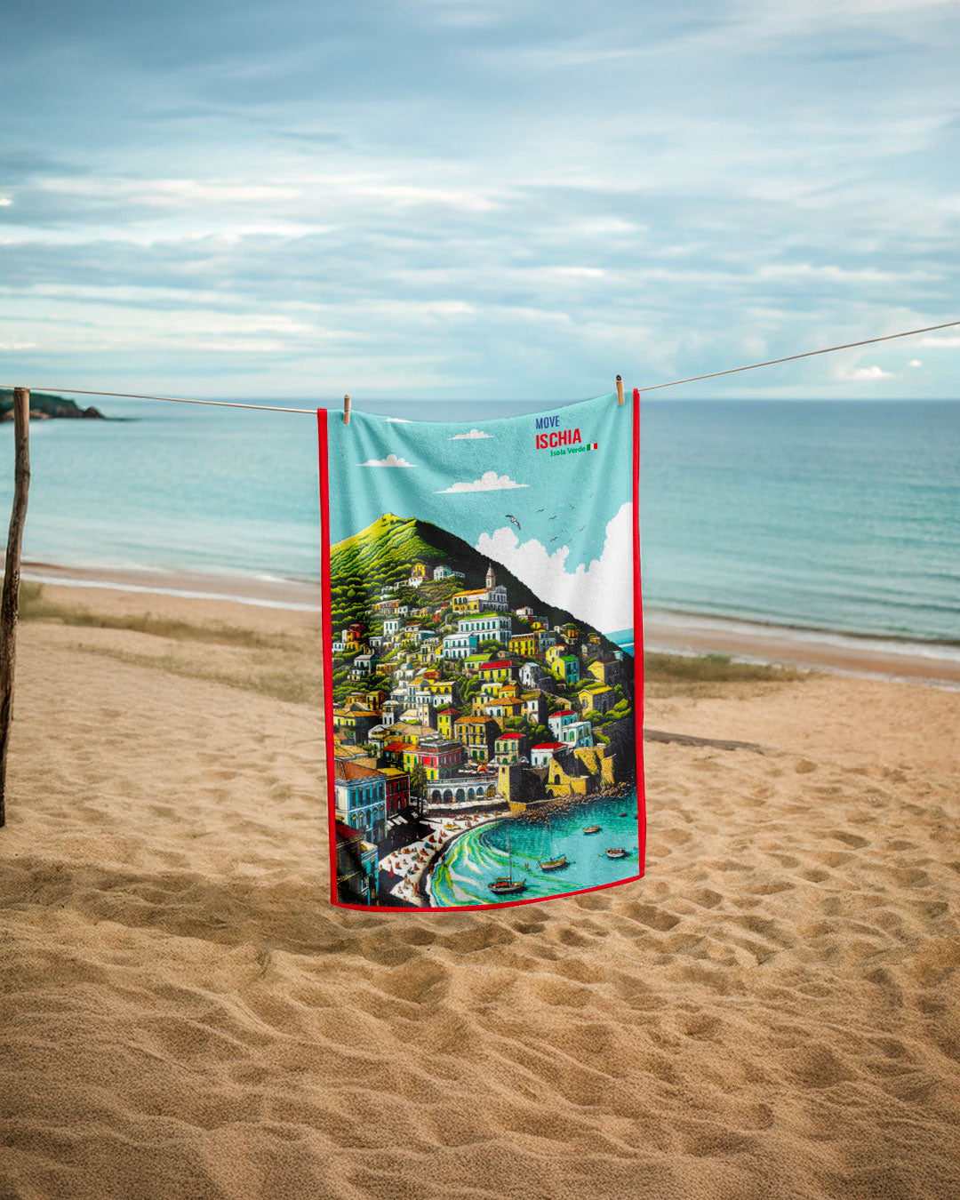 Printed microfiber towel ISCHIA