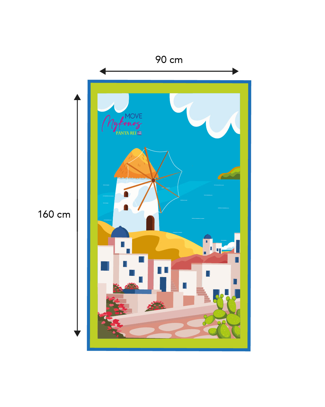 MYKONOS printed microfibre towel