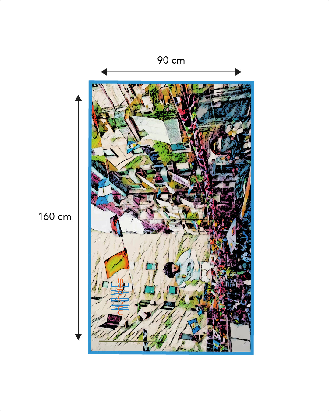 Printed microfiber towel QUARTERS