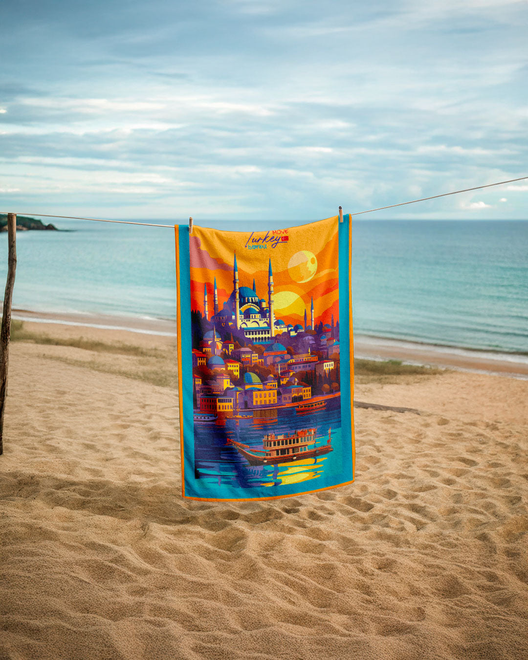 Printed microfiber towel Türkiye