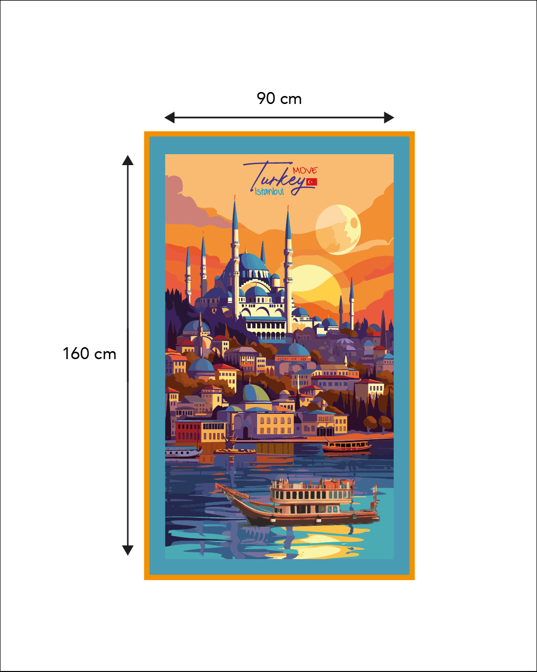 Printed microfiber towel Türkiye