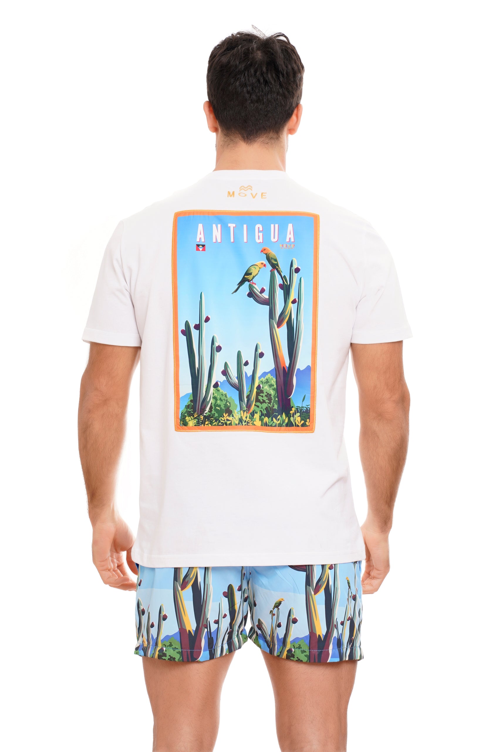 T-SHIRT ANTIGUA PRINT INSERT-WHITE