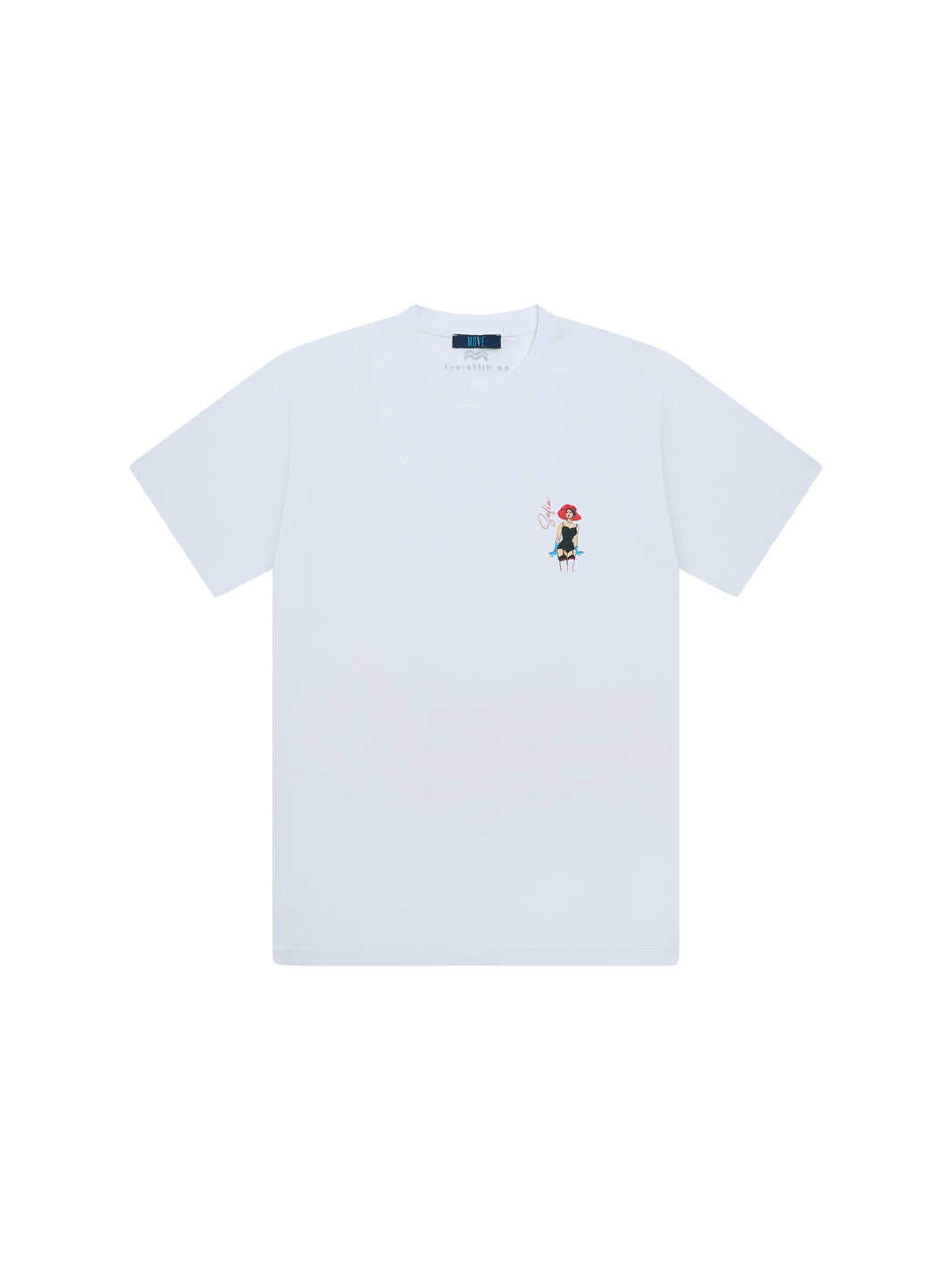 LOREN PRINT T-SHIRT-WHITE