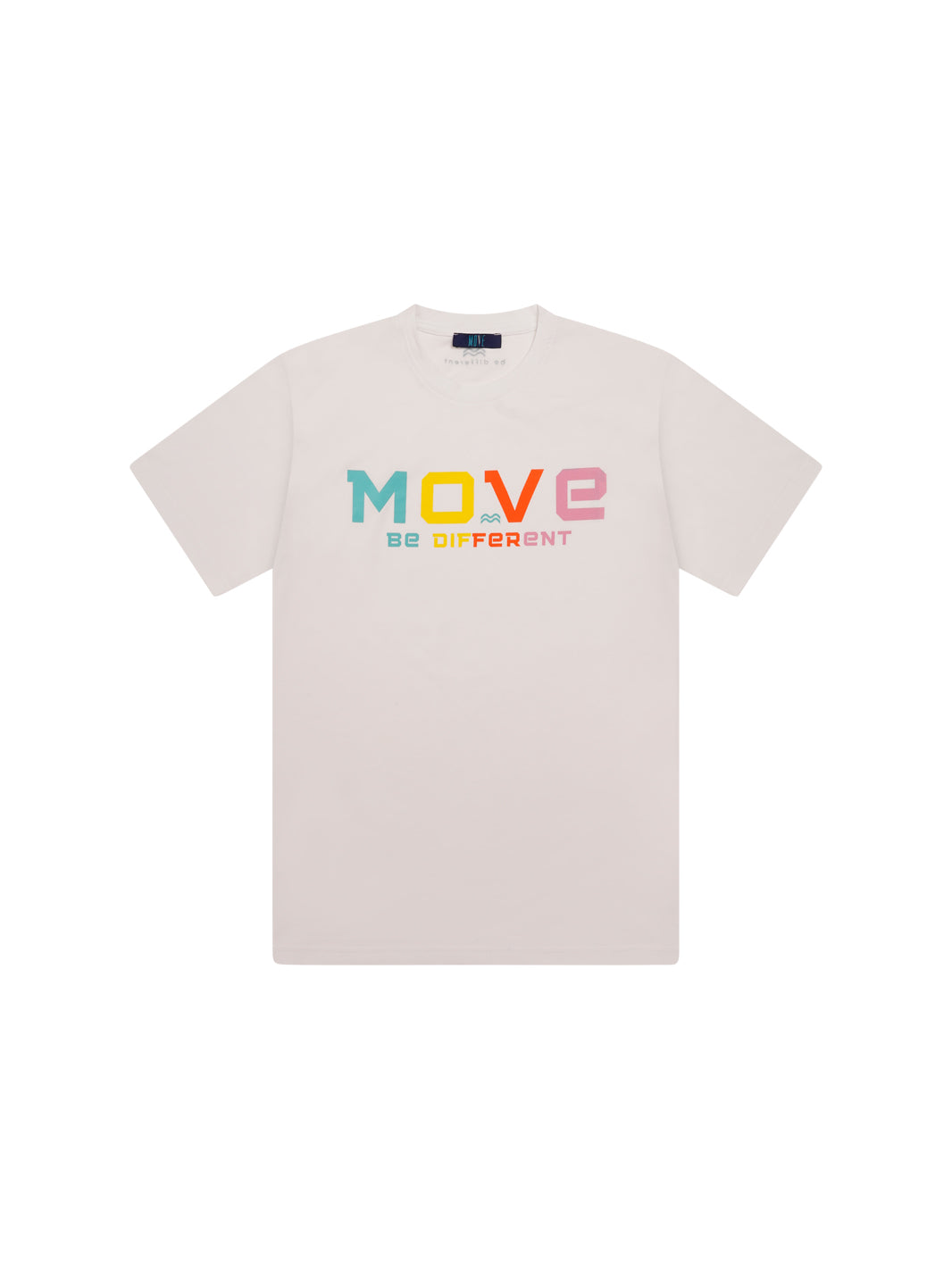 MOVE logo print T-shirt-WHITE