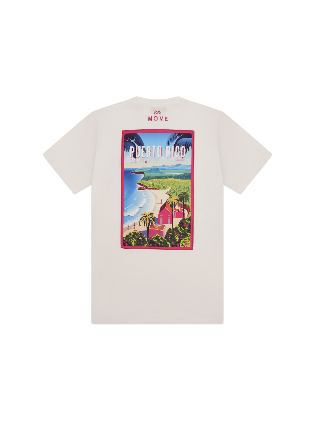 PUERTO RICO PRINT INSERT T-SHIRT-WHITE