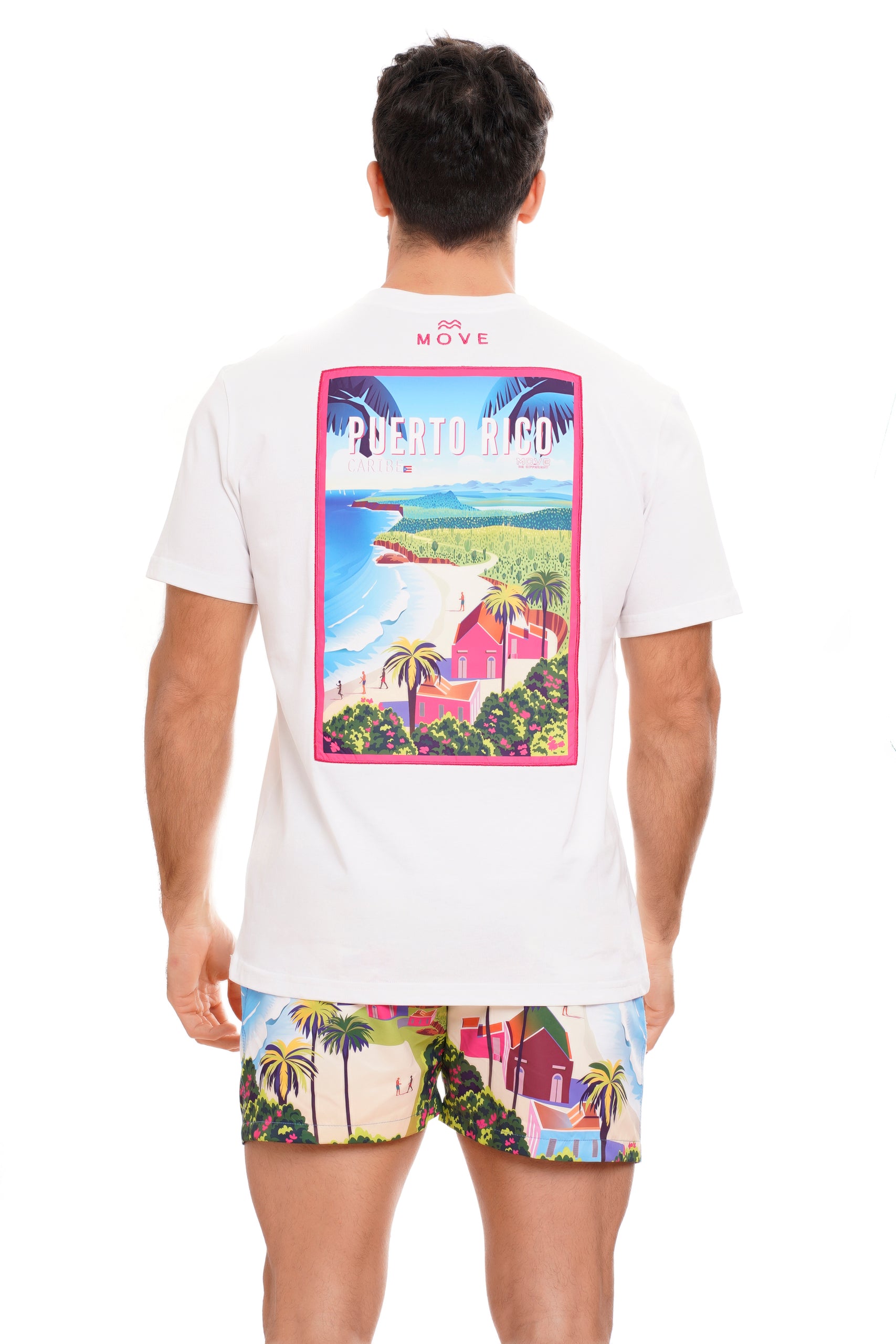 PUERTO RICO PRINT INSERT T-SHIRT-WHITE