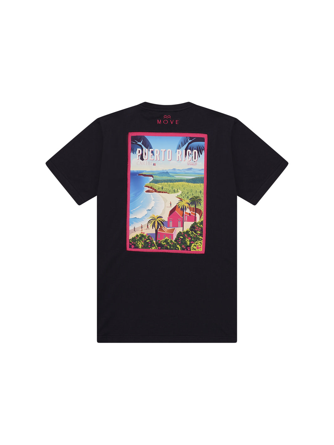 PUERTO RICO PRINT INSERT T-SHIRT NAVY BLUE