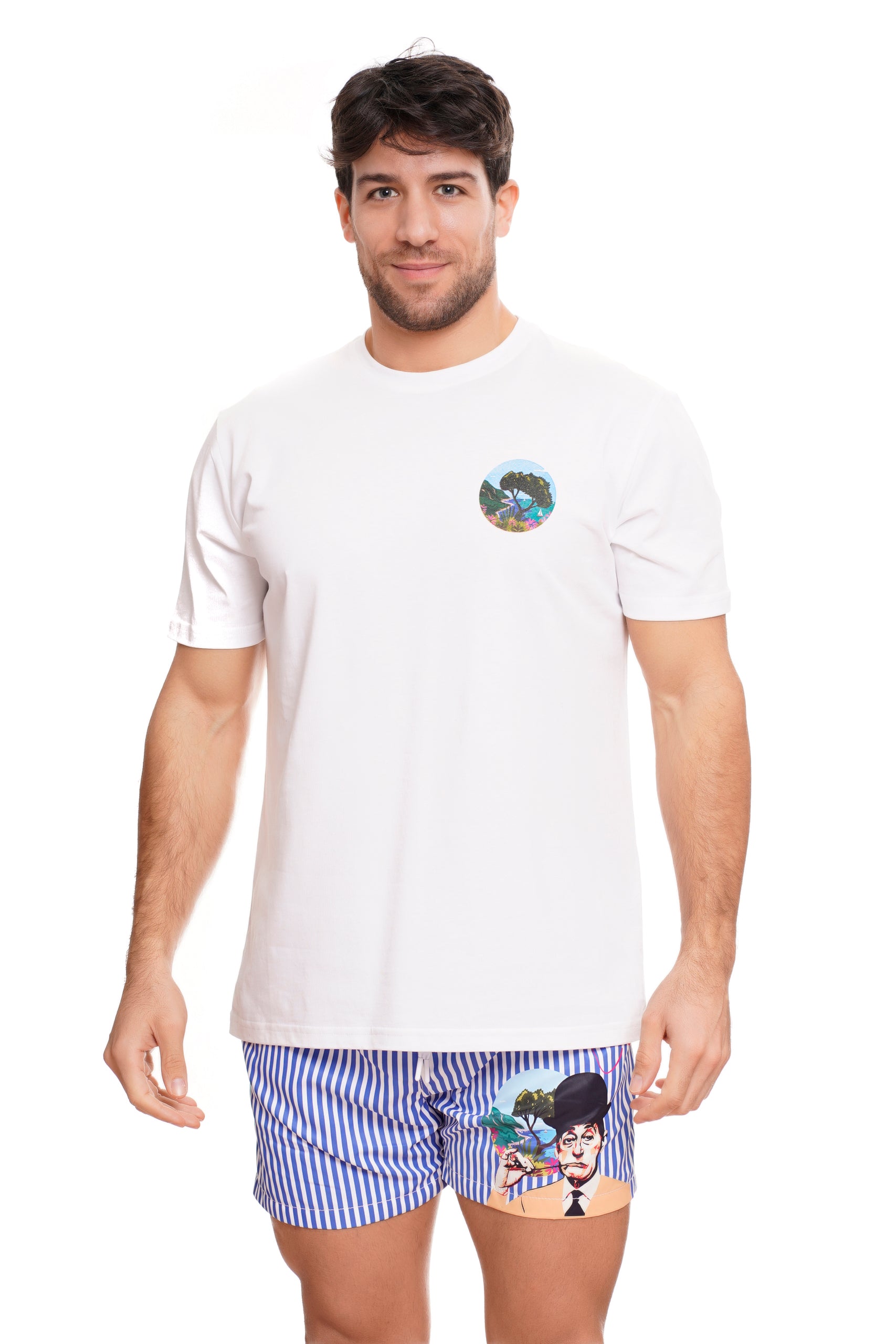 TOTO' WHITE PRINT T-SHIRT
