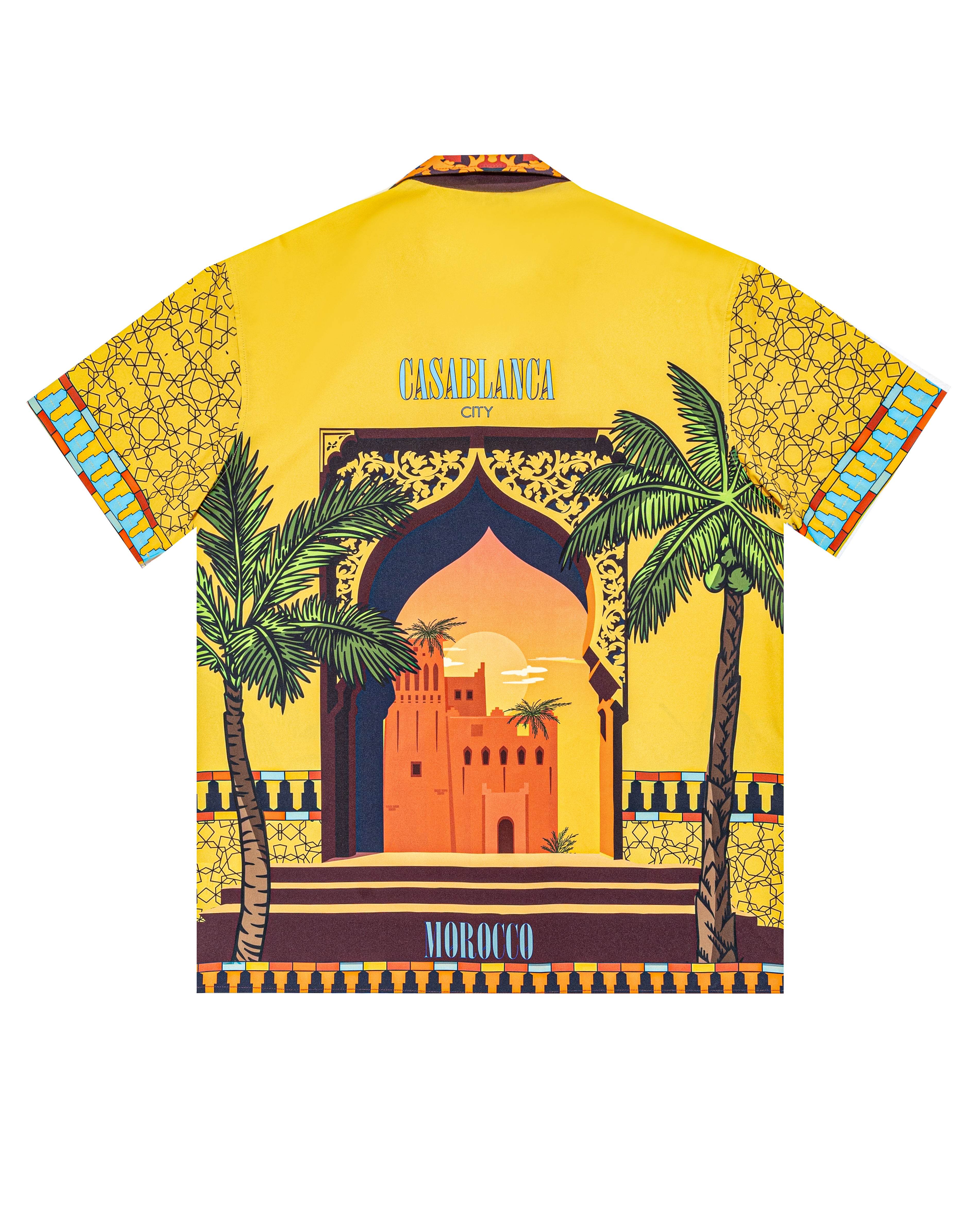 Casablanca print bowling shirt