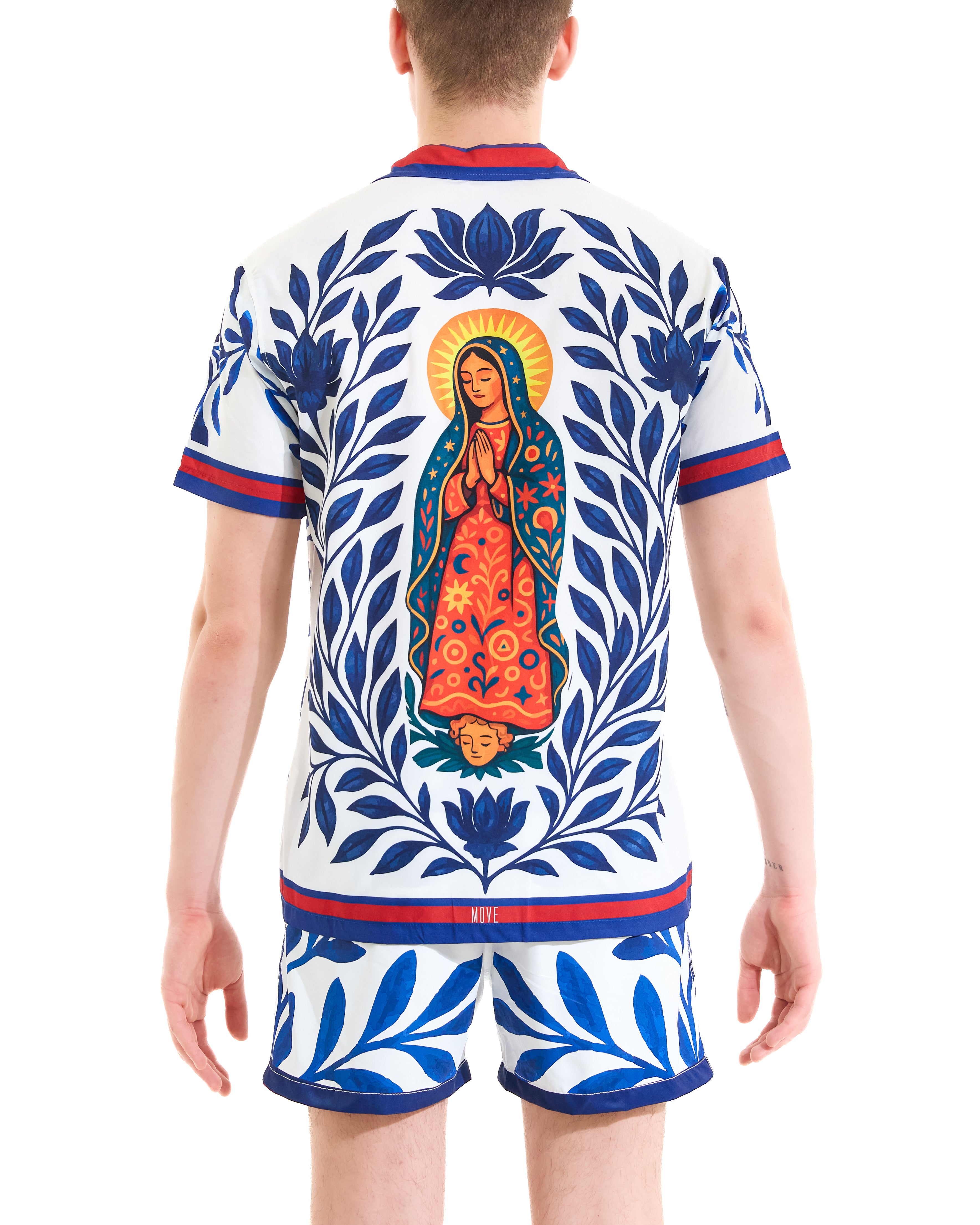Camicia bowling stampa floreale madonna