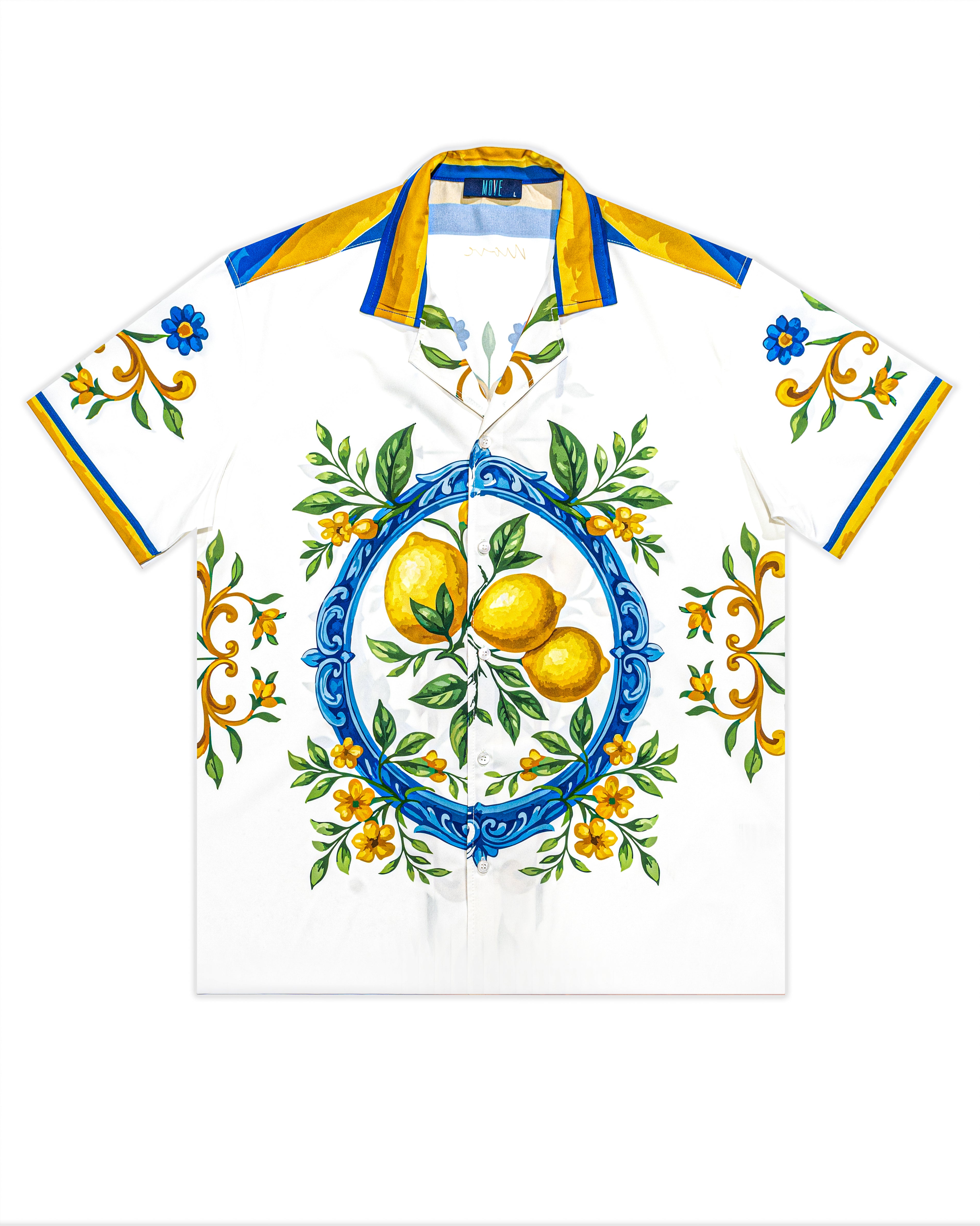 Camicia bowling stampa limoni