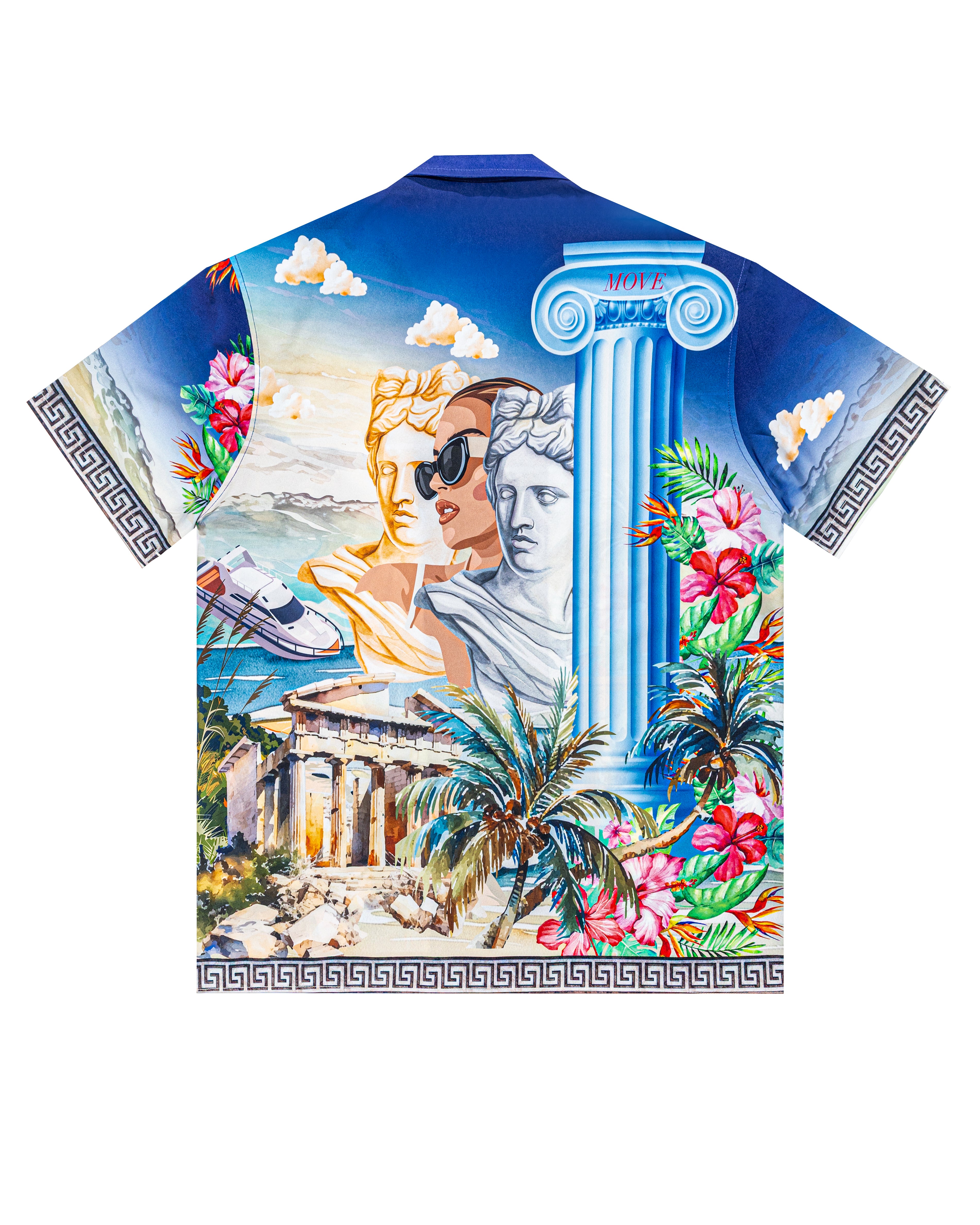 Camicia bowling stampa mediterraneo