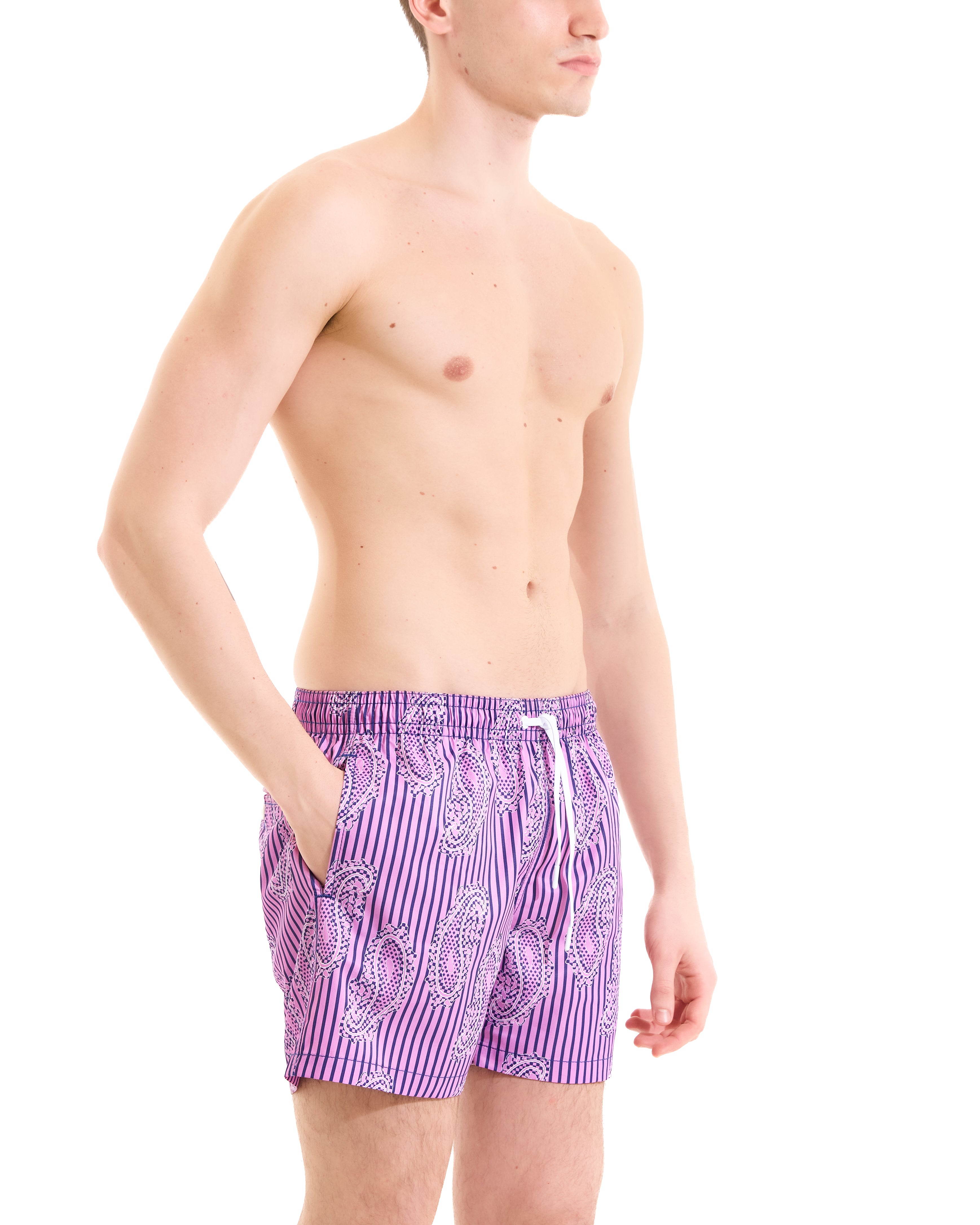Saint Vincent Boxer Print cashmere stripe