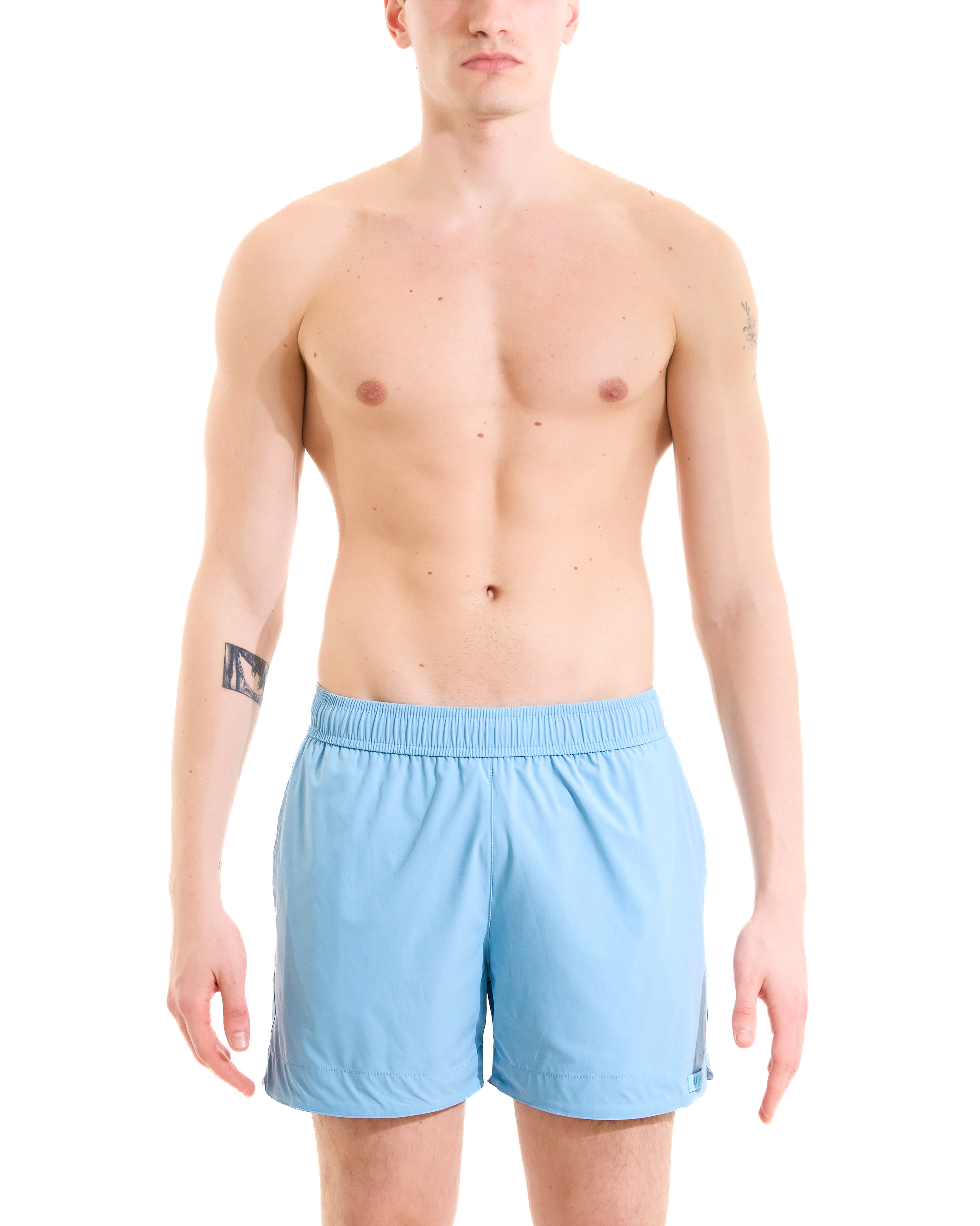 Boxer Rio tinta unita azzurro