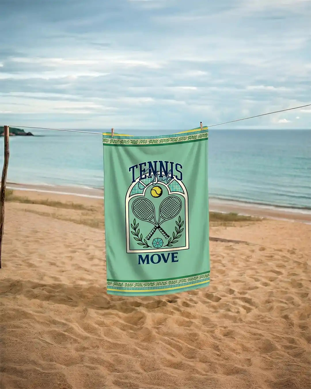 Telo mare stampa Tennis
