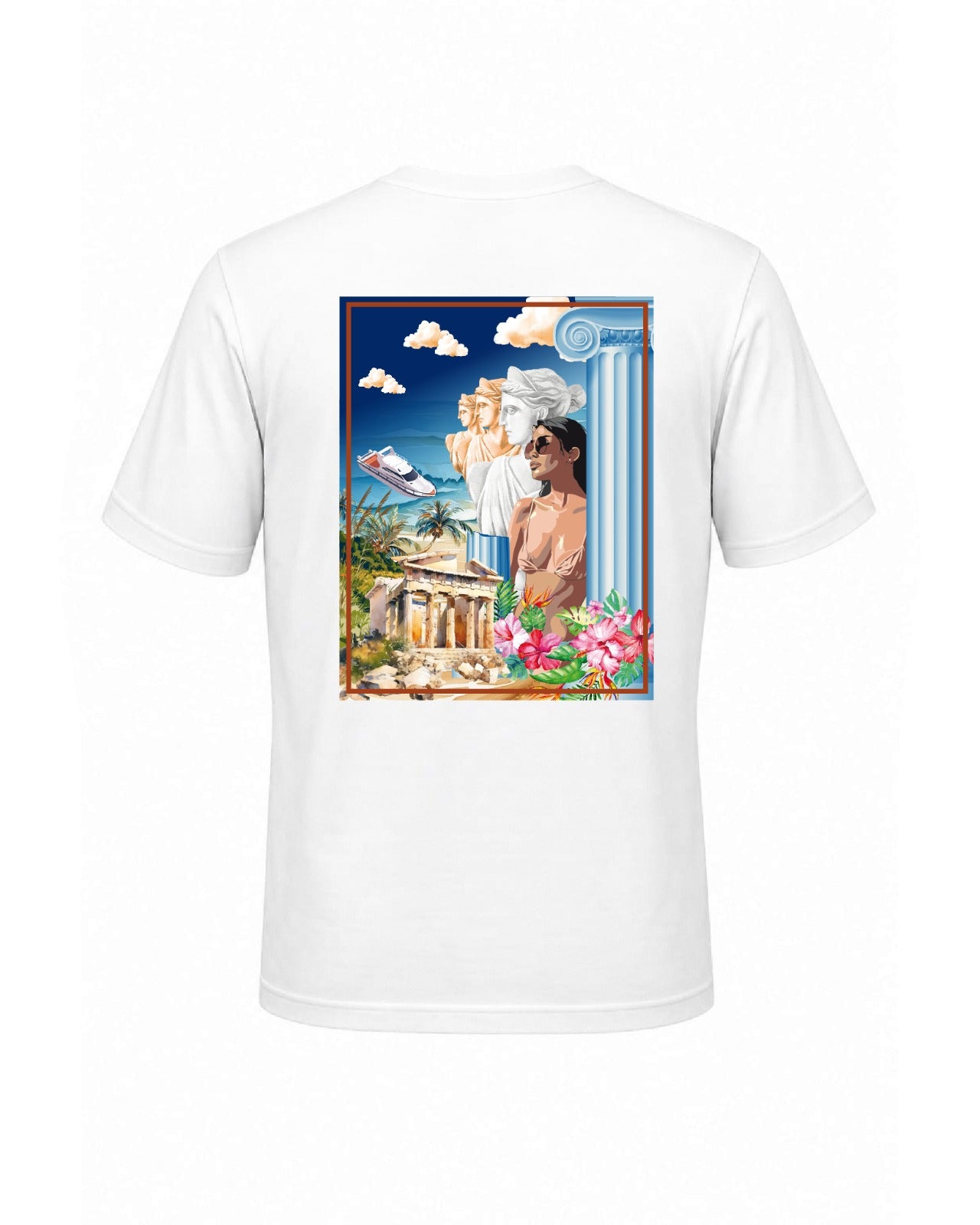 Mediterranean print T-shirt