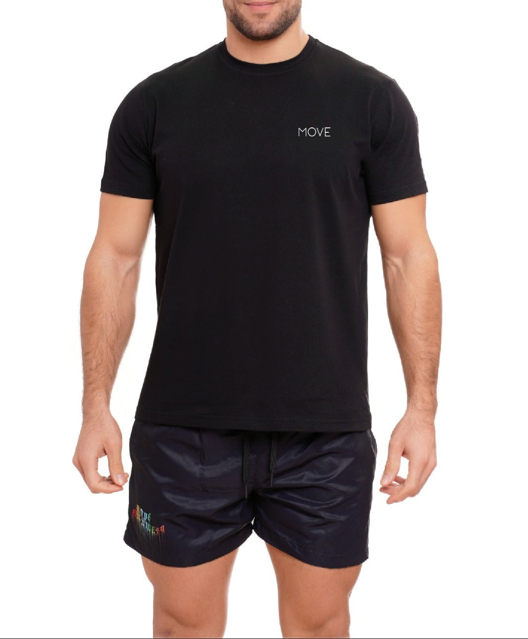 BLACK SOLID COLOR T-SHIRT